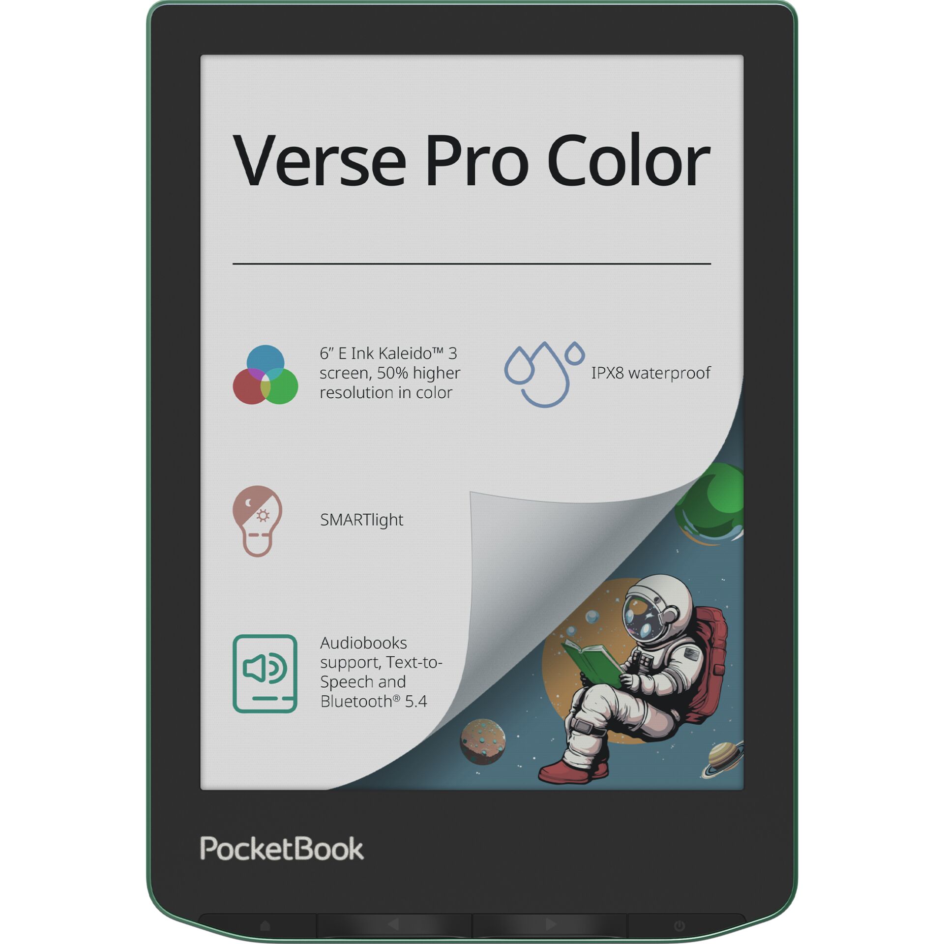 e-Reader, PocketBook, 6 inch E Ink, Kaleido color, IPX8 waterproof