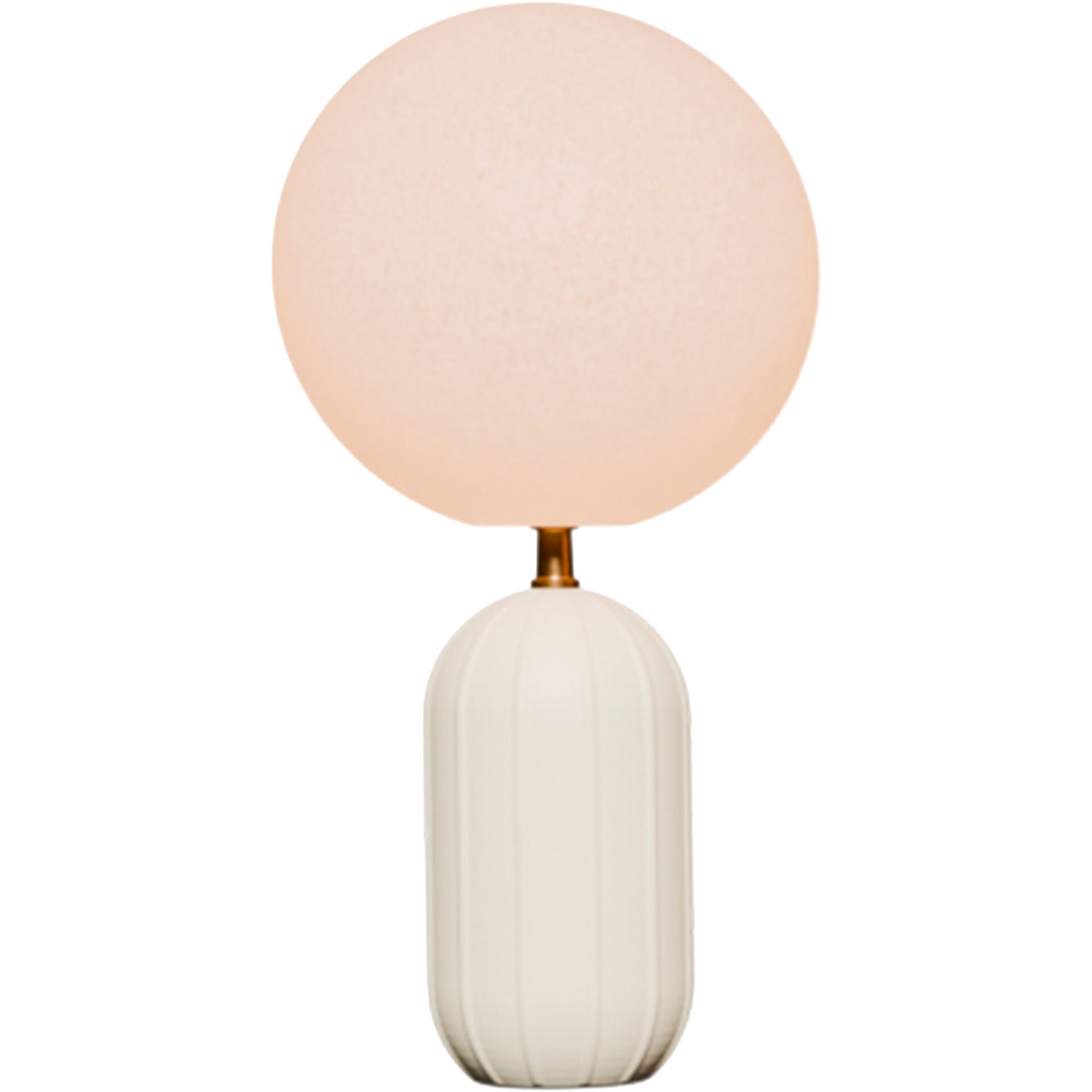 Lamp, Tafellampe, Pfirsichfarbener Kugel Lampenschirm, weiße Basis, modernes Licht