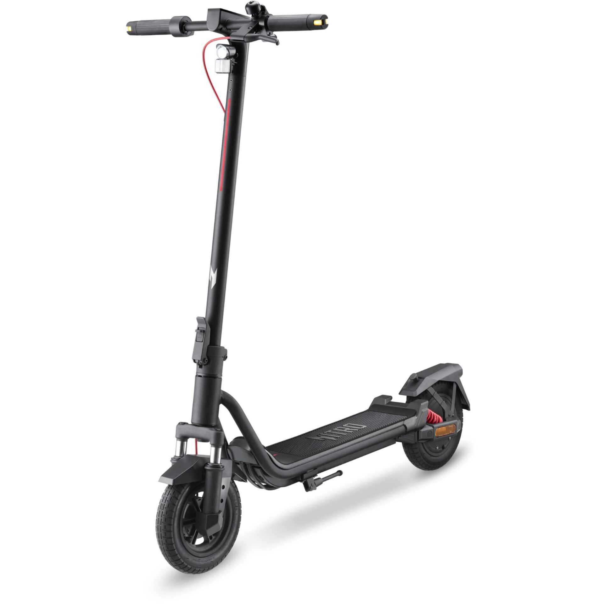 Elektroroller, E-Scooter, Trittbrett, Lampe, Rot