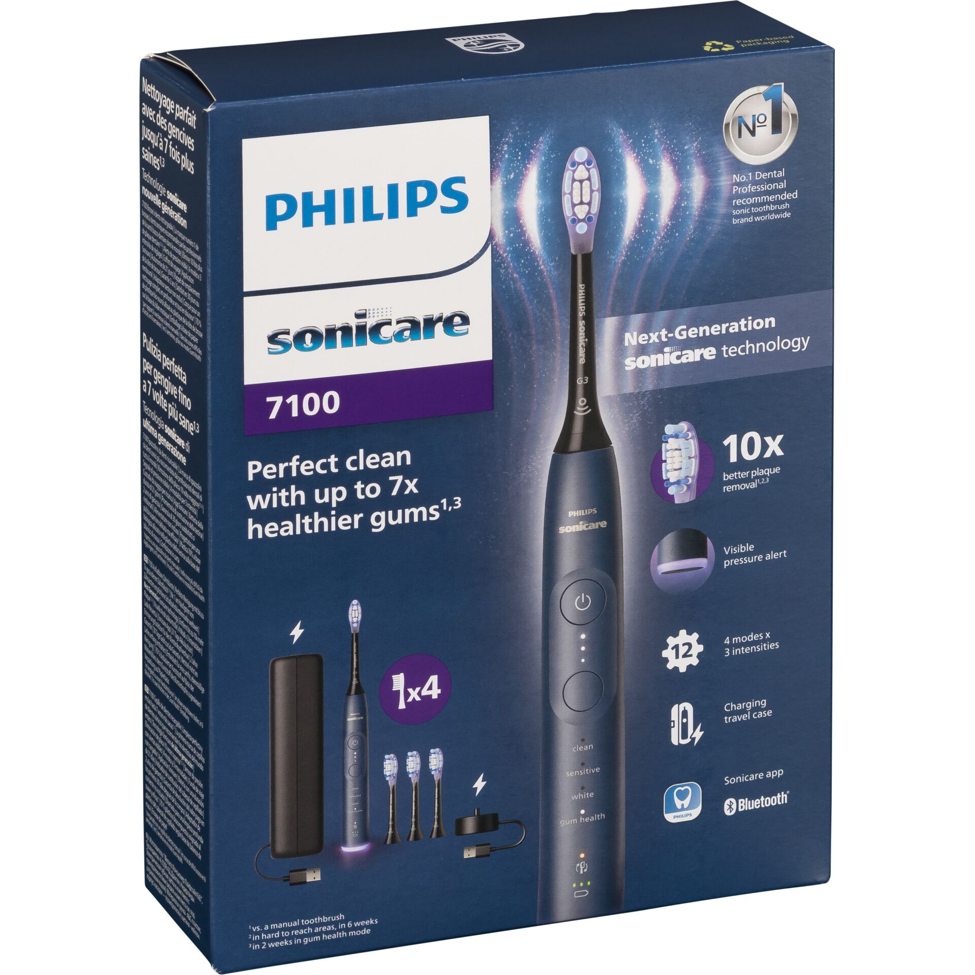 Elektrische Zahnbürste, Sonicare, Schallzahnbürste, Kopfbürsten-Set, Batterie/Ladecase