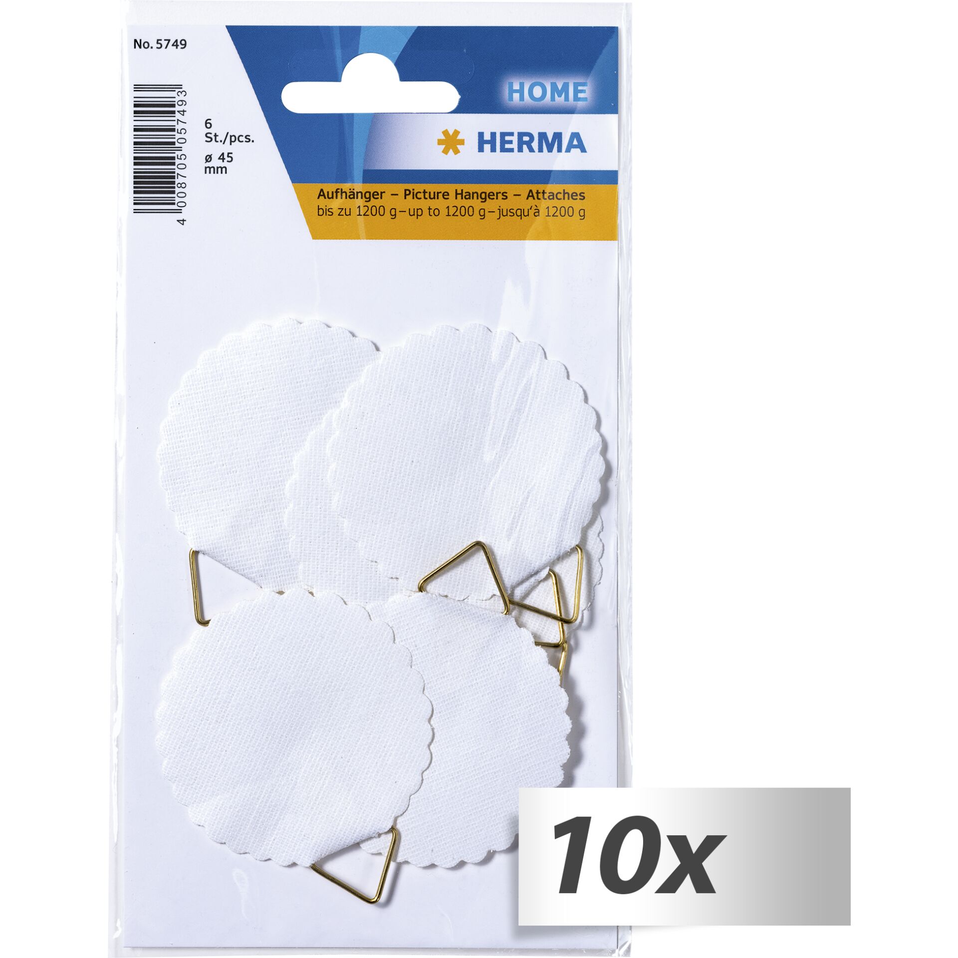 10x1 Herma Bildaufhänger      45  wasserlöslich gummiert      5749