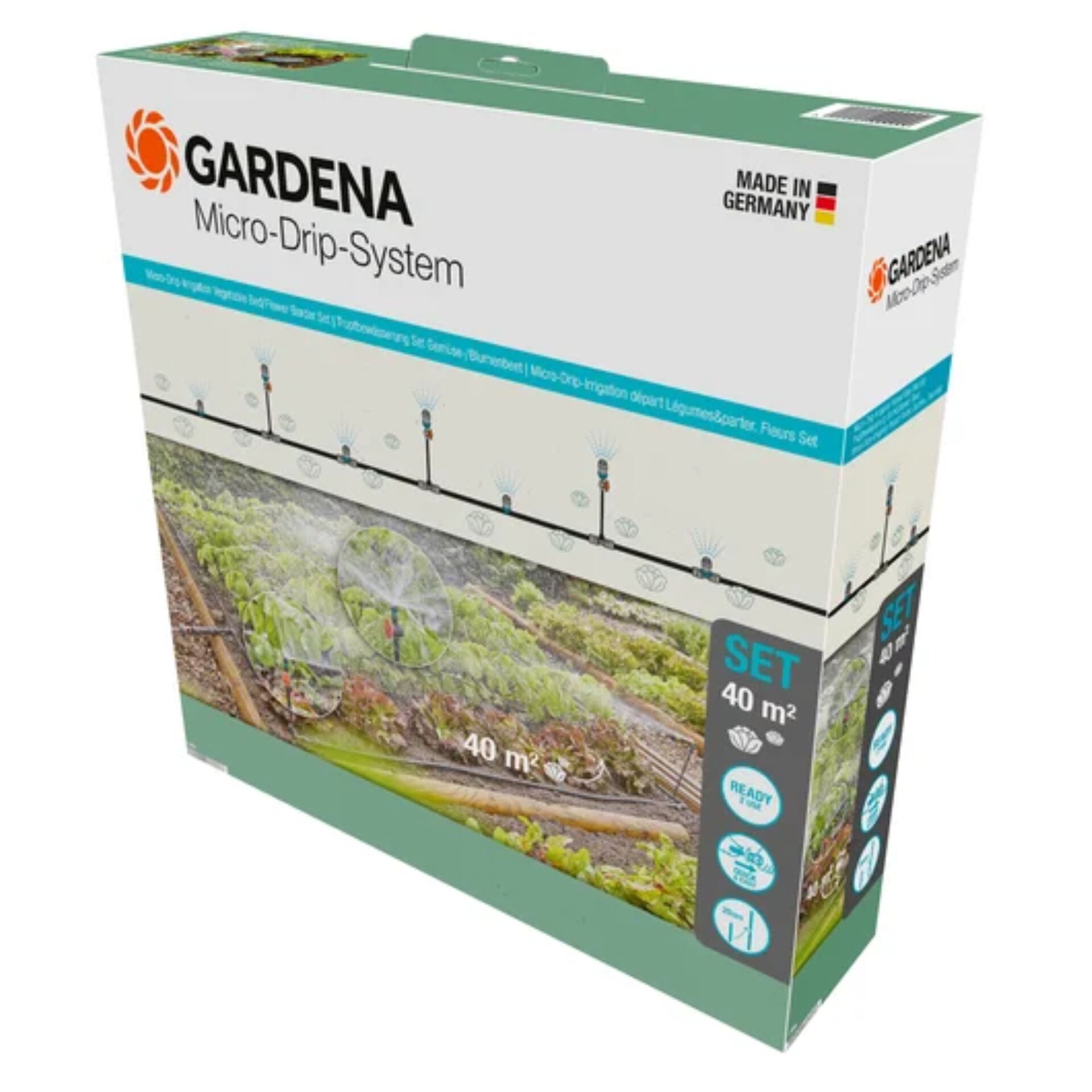 Kiste, Micro-Drip-System, Irrigation, Gartenbewässerung, 40 m², Set