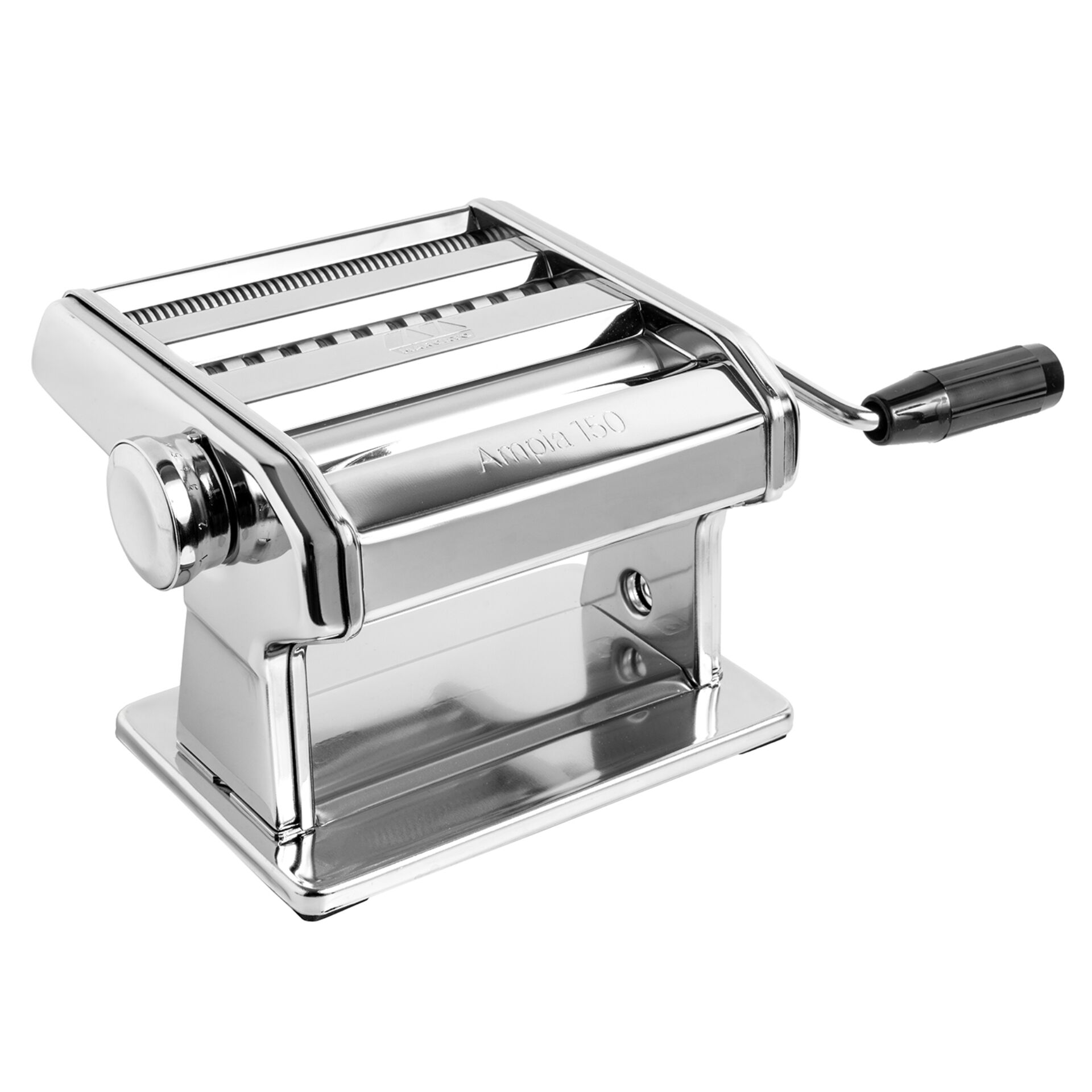 pasta Maschine, manueller Rollen, Edelstahl, Kurbelgriff, Nockenrollen, Nudelmaschine, Pasta Presse, Spiralwalze, Metall, Handbetrieben