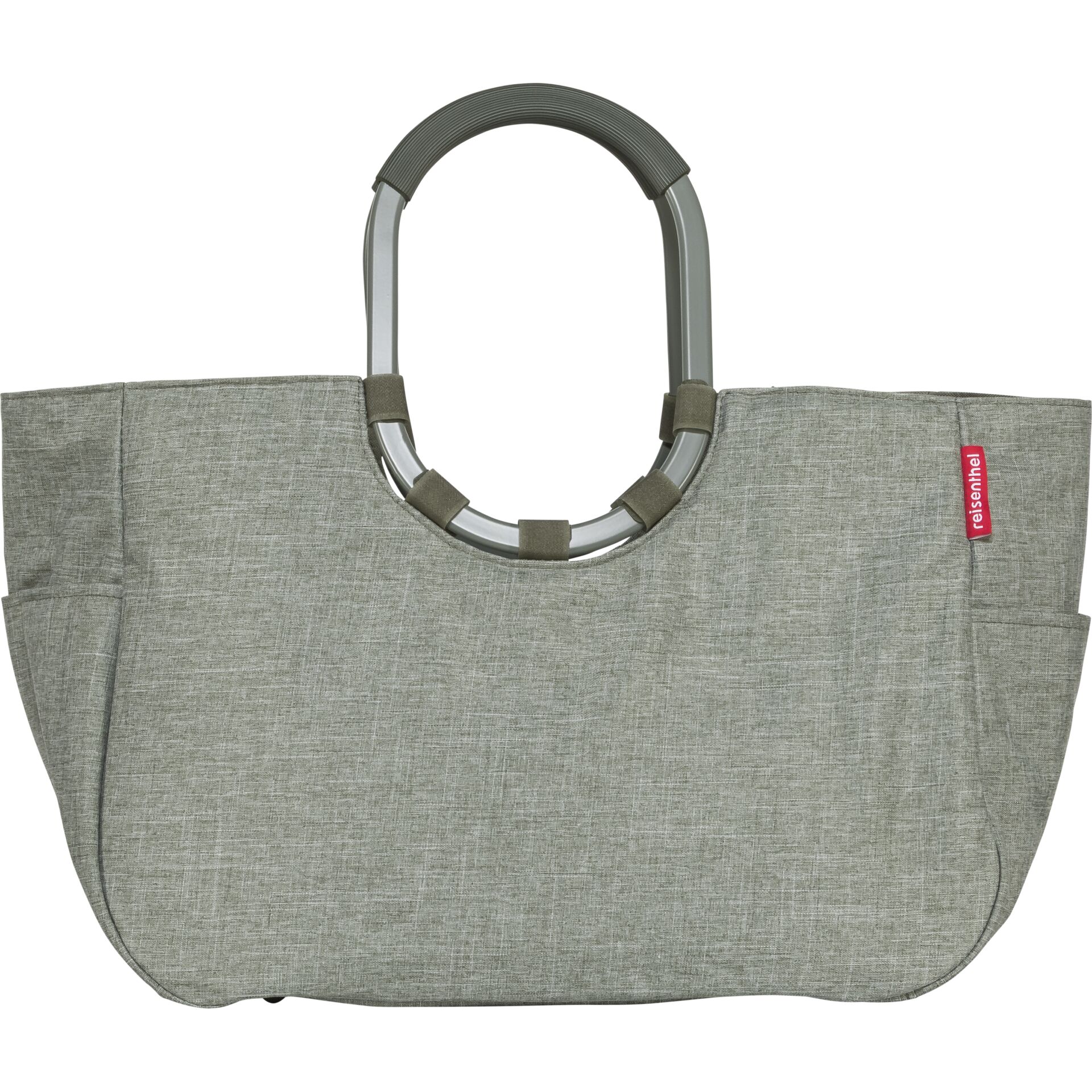 Tasche, Handtasche, Grauer Stoff, Henkeltasche, Trageriemen