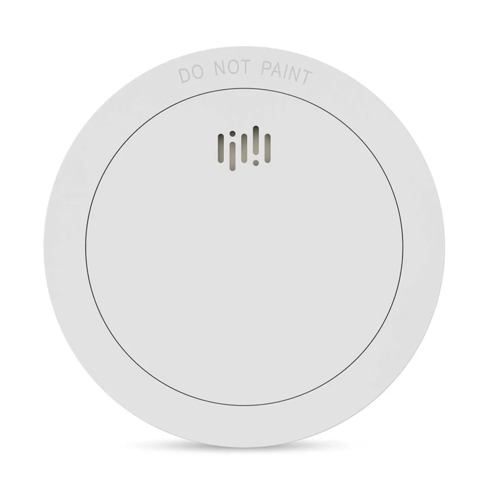 sensor, smoke, detector, round, white