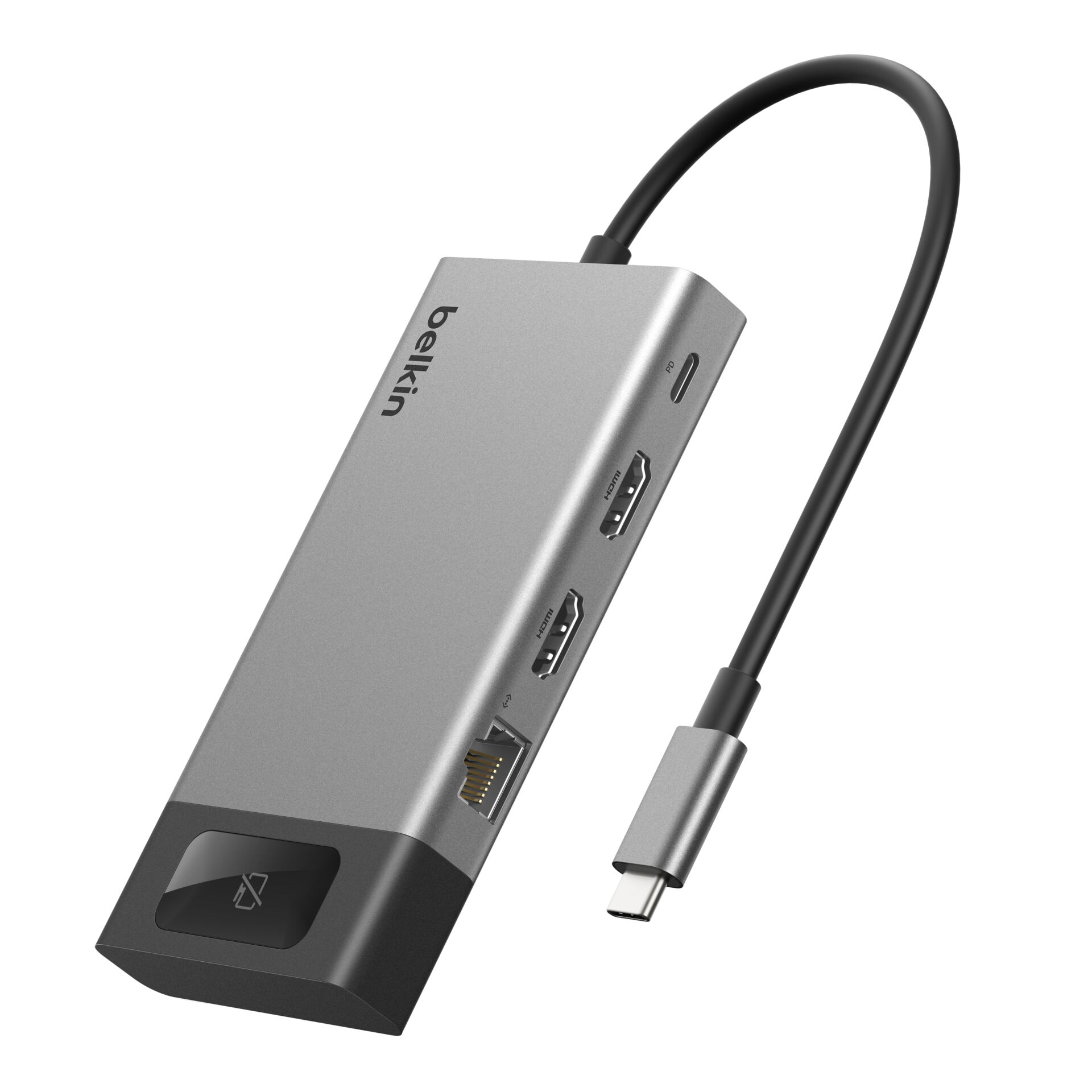 USB-C Hub, HDMI, Ethernet, USB-C, Aluminium