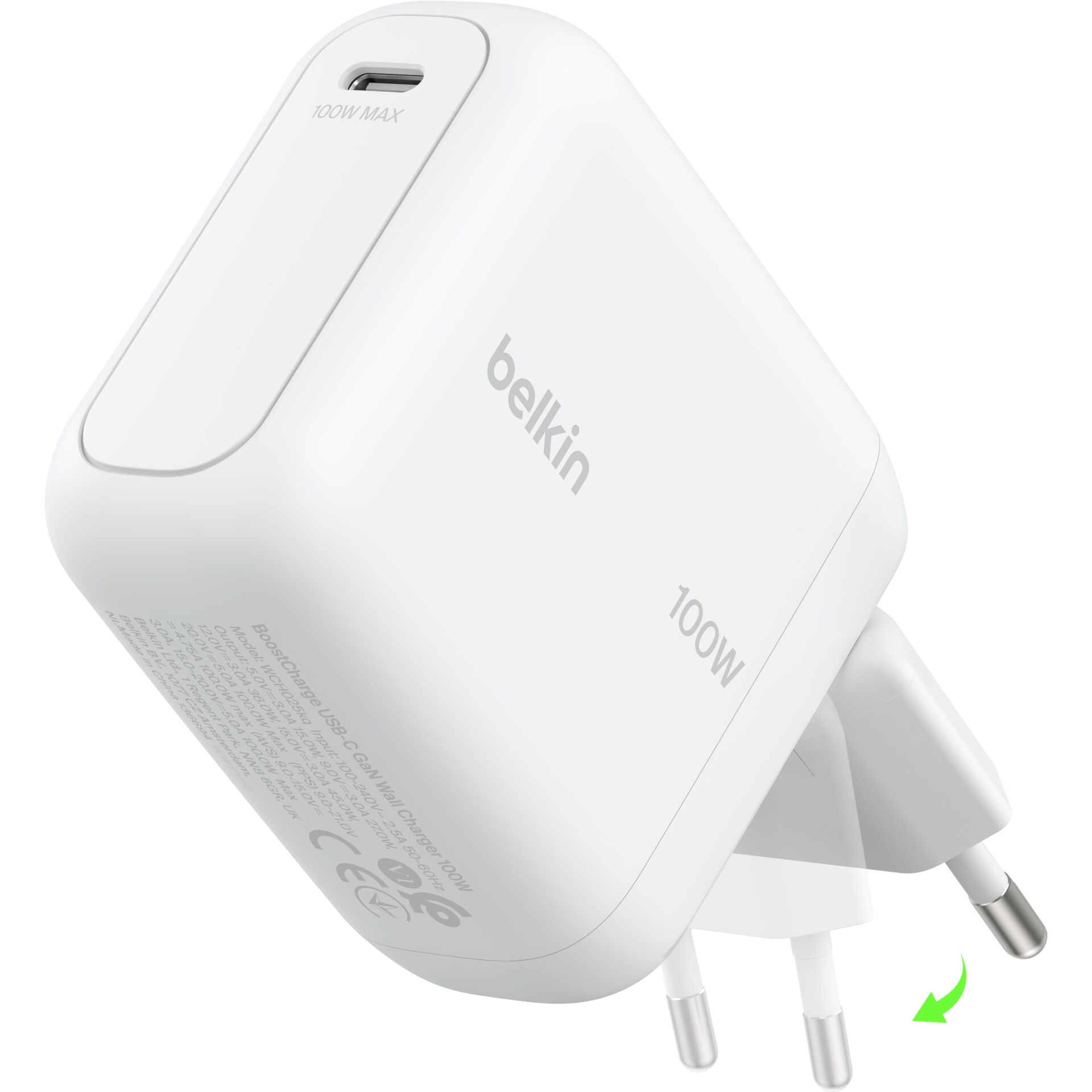 USB-C, Netzadapter, Weiß, 100W, EU-Stecker