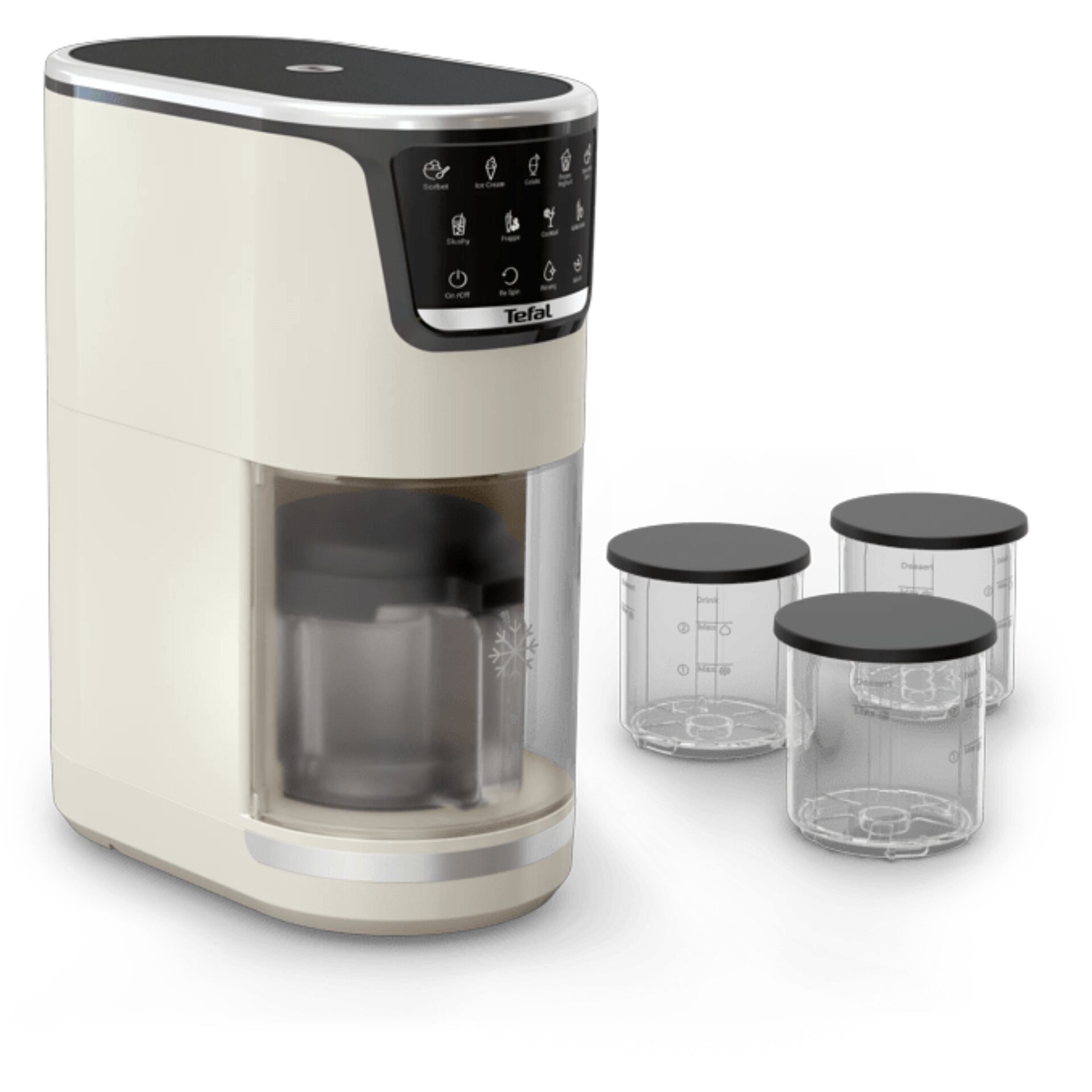 Kaffeemaschine, Ausschnitt, Farbe creme, Kapselbehälter, Becher-Set