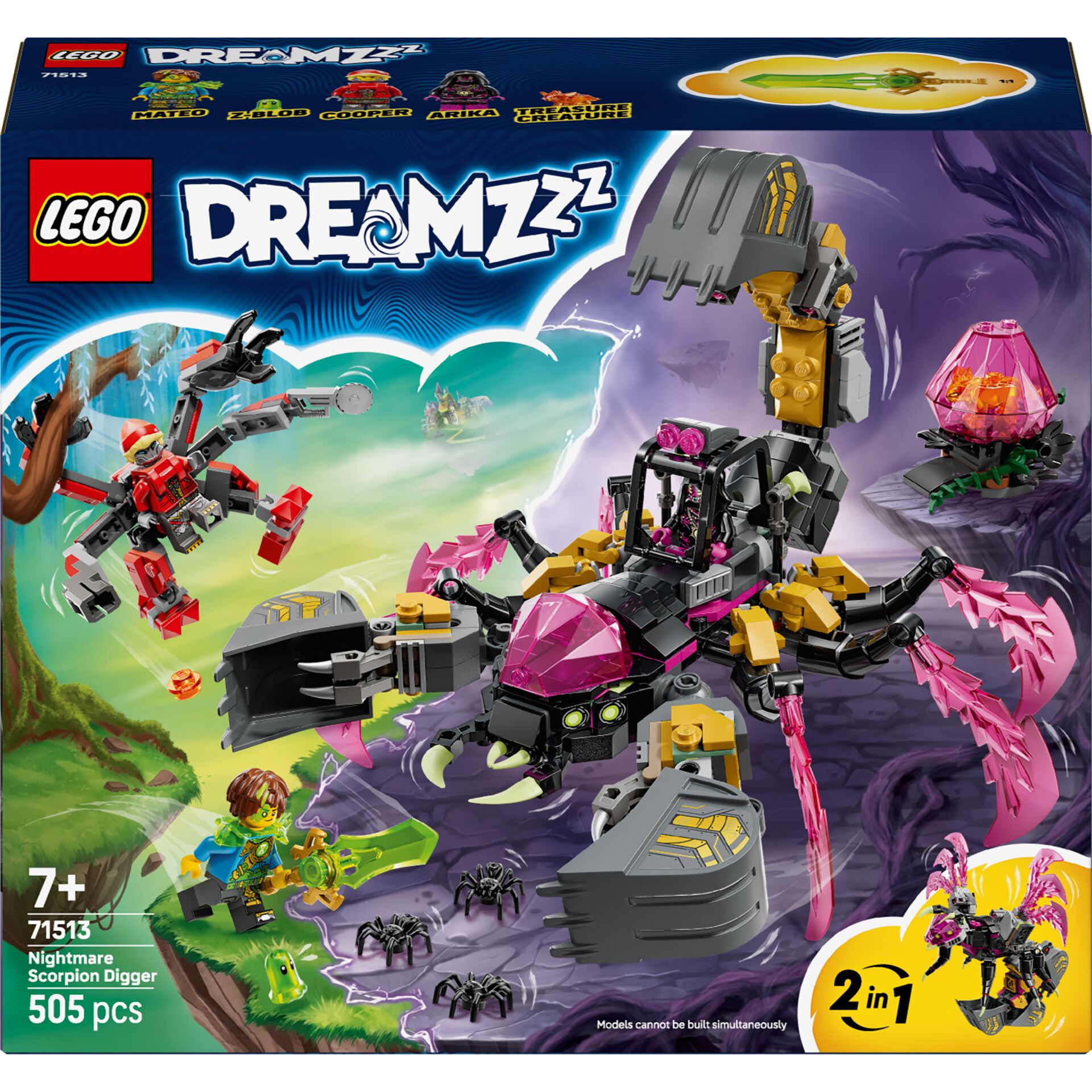 Lego, Dreamzzz, Nachtmare Spinne, Konstruktionsbausteine, Schwerkloß-Drachen