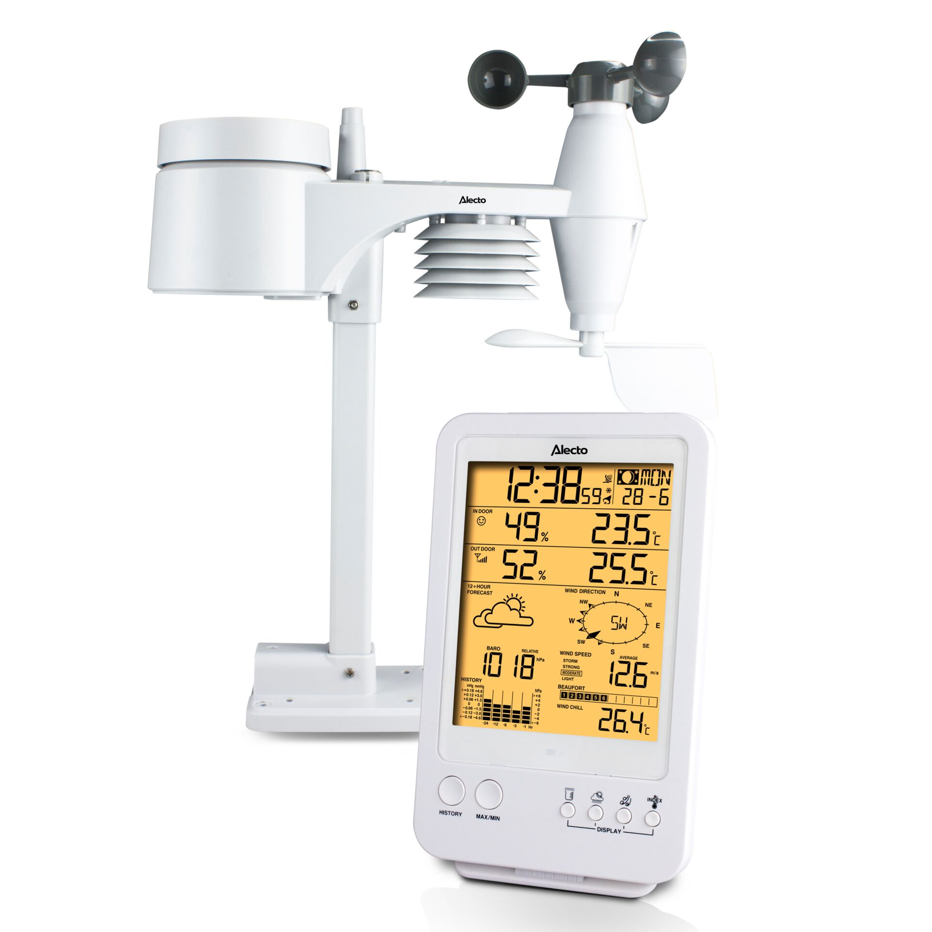Wetterstation, Anemometer, Digitalanzeige, Meteorologie, Thermometer
