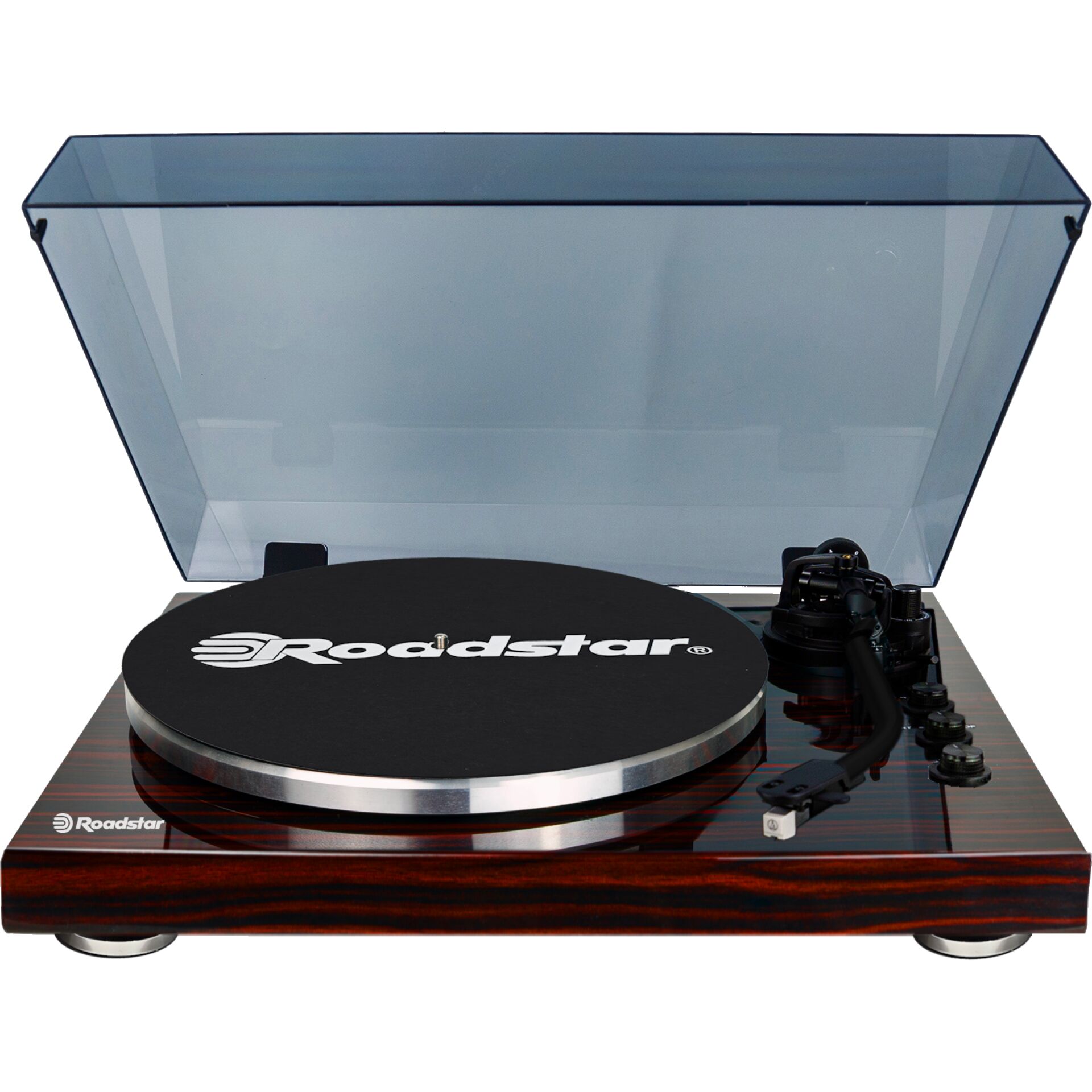 Plattenteller, Turntable, Tonearm, Plattenspieler, Holzoptik