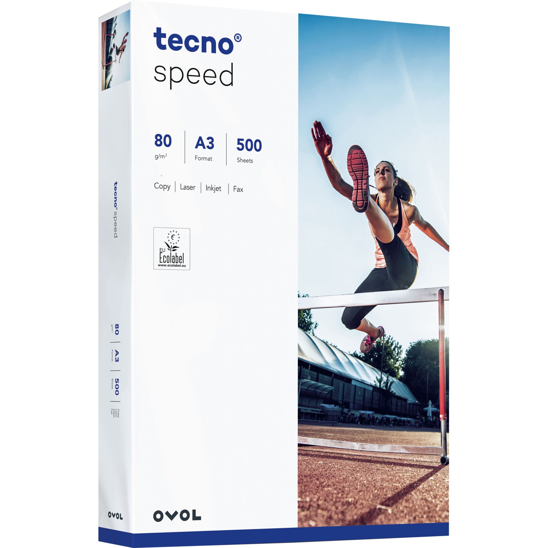 Erwachsener, Weiblich, Person, Frau, Werbung, Papier, A3, 500 Blätter, Kopieren, Laser, Tintenstrahldruck, Fax, 80 g/m², ECOLABEL, Klebebox