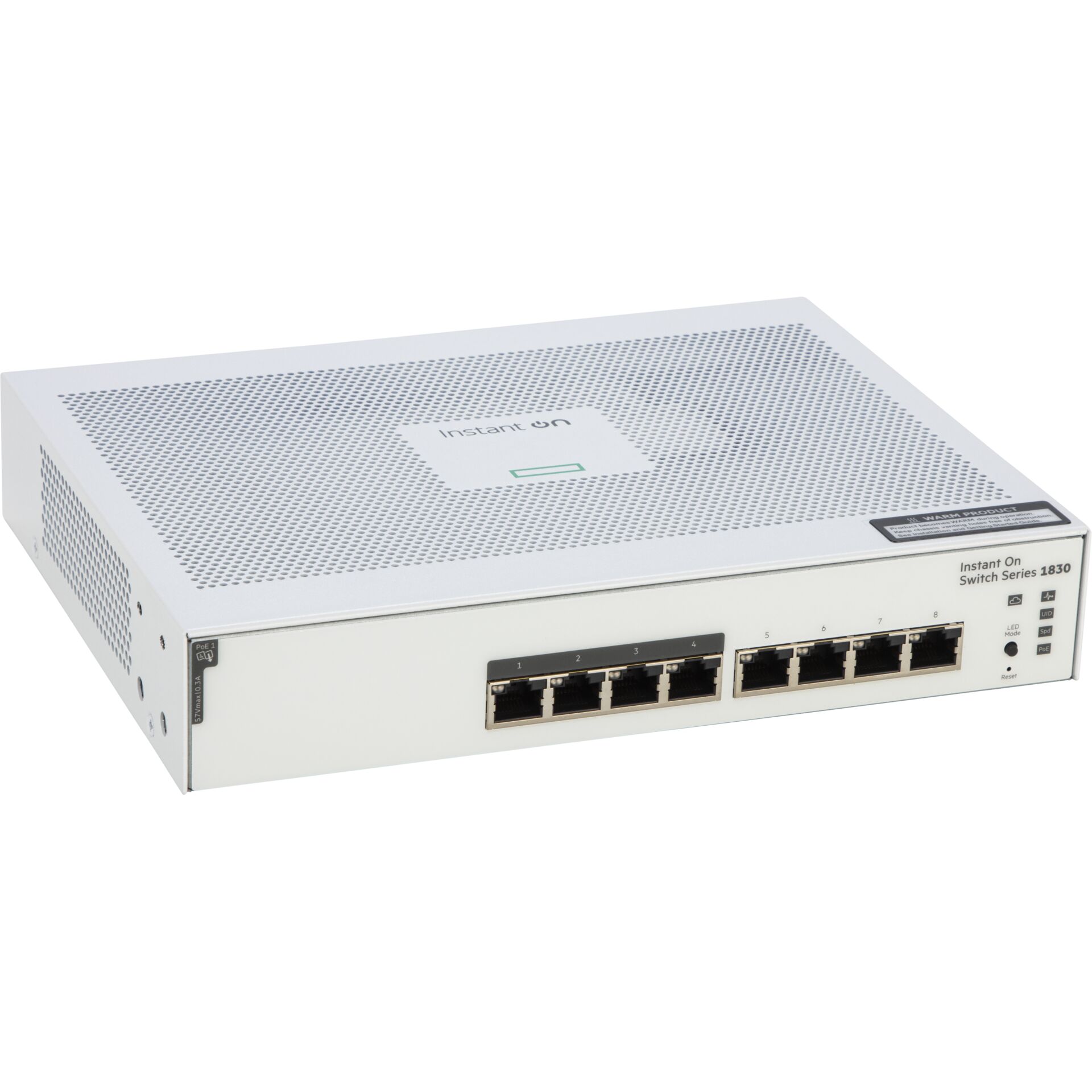 Switch, PoE switch, Layer 2, 8-port, Rack-mount