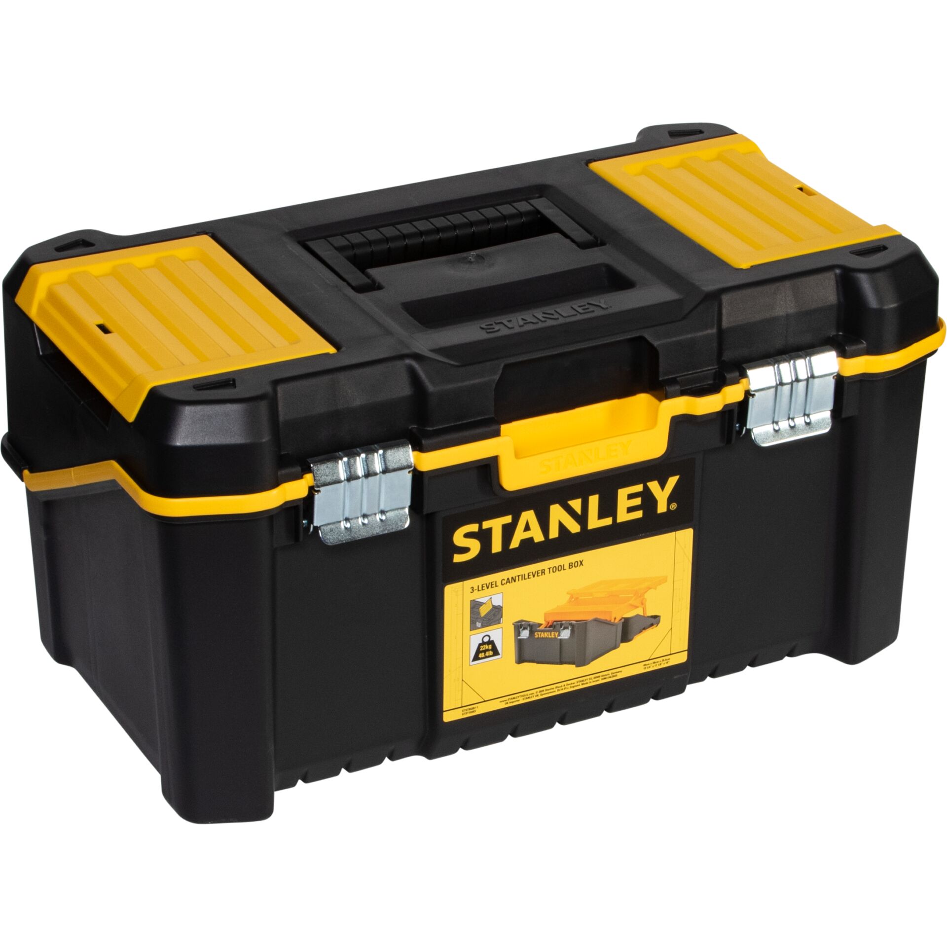 Kasten, Werkzeugkasten, Stanley, orange schwarz, Clipsicherung, Werkzeugkiste, Aufbewahrungskiste, Kunststoffkiste, Koffer, Stanley