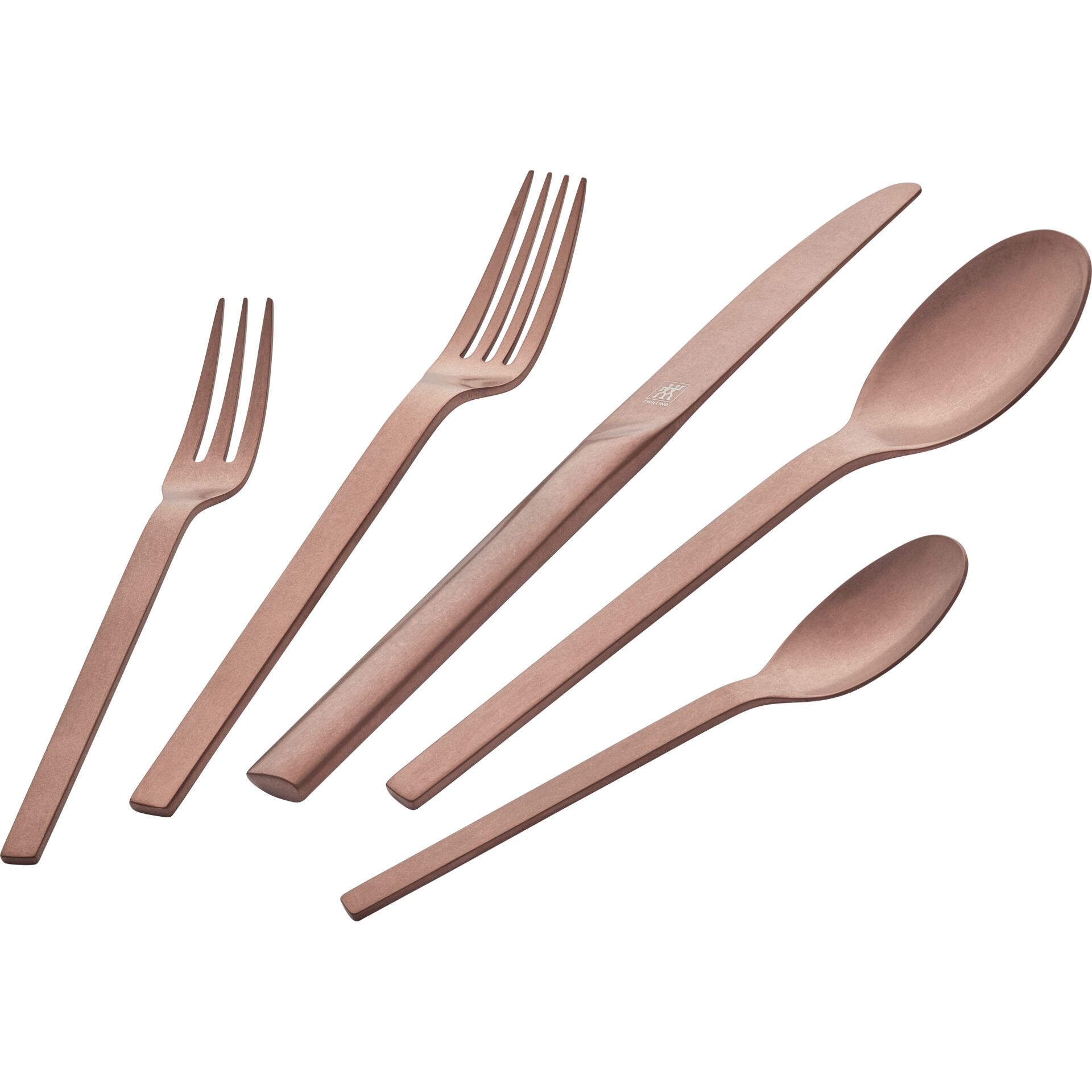 besteck, gabel, messer, löffel, rose gold
