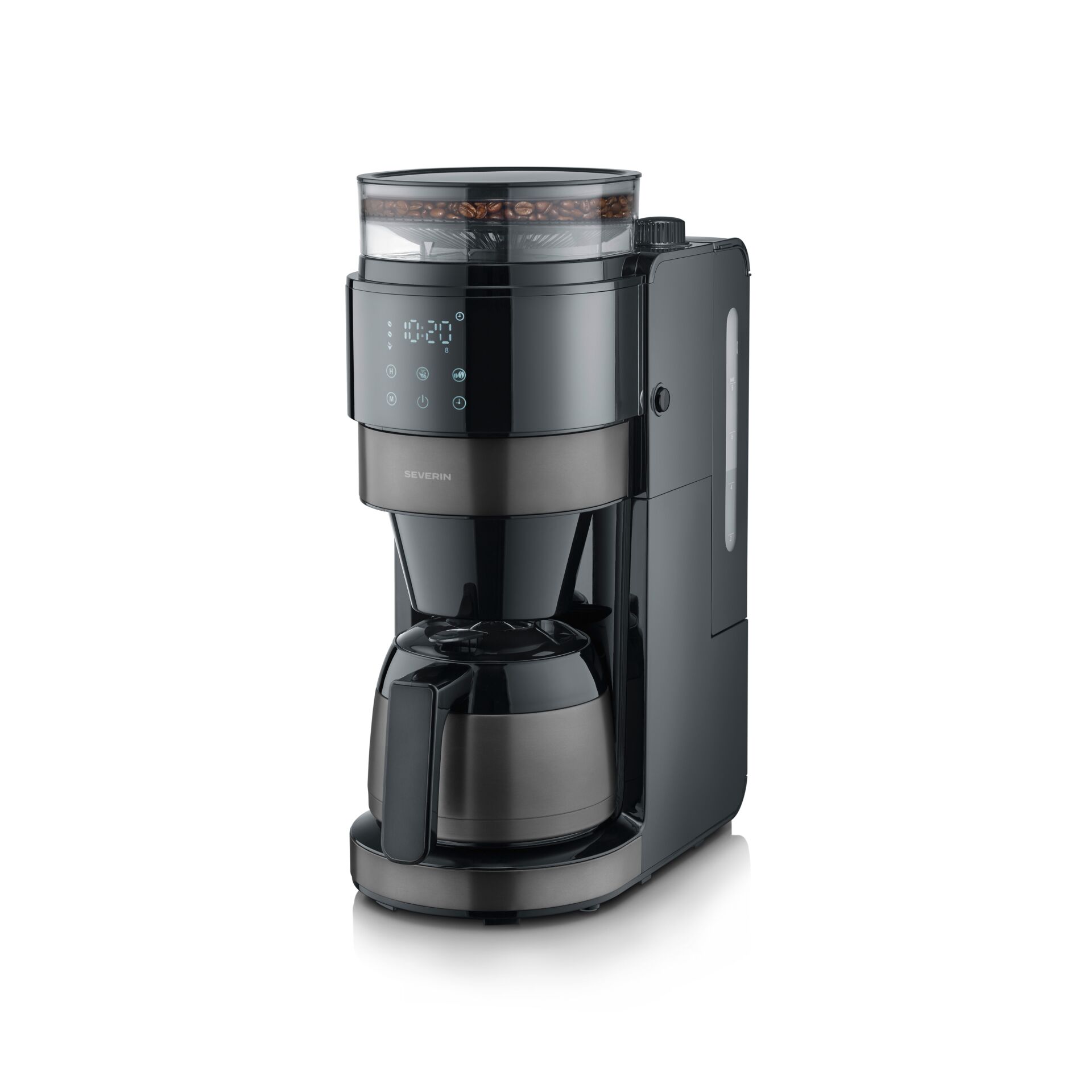 Kaffeemaschine, Espresso-Maschine, Digitalanzeigen, Wasserkasten, Glasbehälter