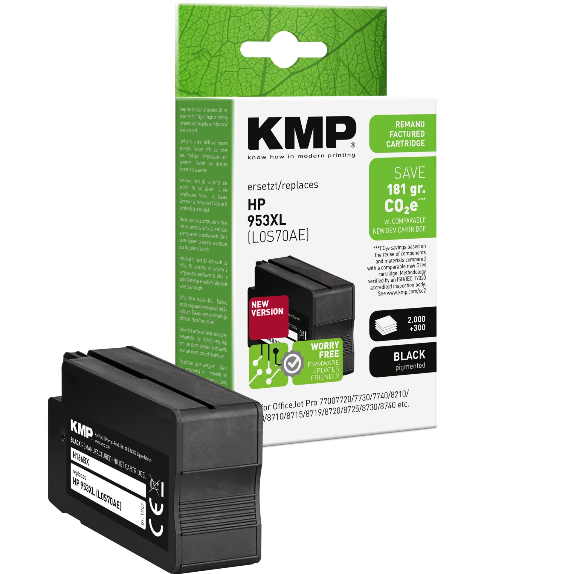 Adapter, Elektronik, QR Code, Tintenpatrone, HP 953XL, Schwarz, KMP, Laserdruck?