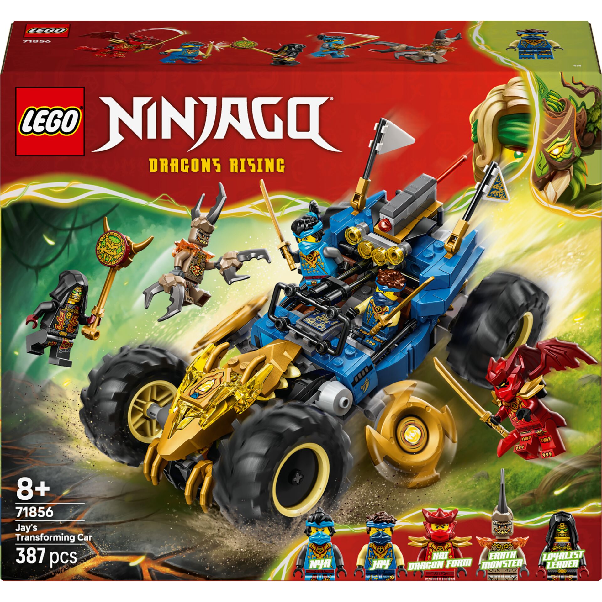 Ninjago, Drachenaufstieg, Verwandlungsauto, Fahrzeug, Minifiguren