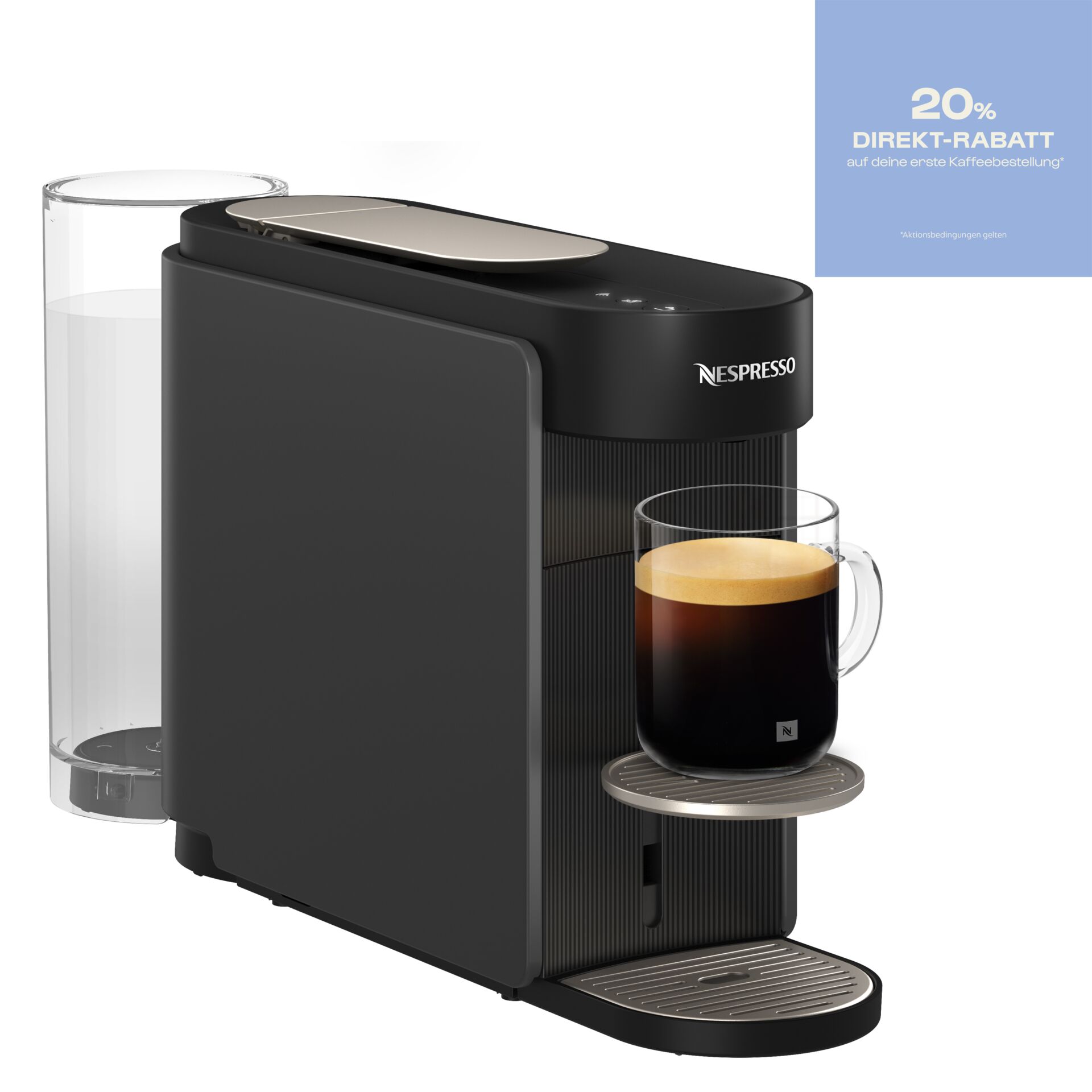 Kaffeemaschine, Espressomaschine, Einzelportion, Brühwasser, Kaffeeausgabe, Kaffeemaschine, Espresso-Maschine, Nespresso, Einzeltassenmaschine, Kaffee-Automat, Kaffeemaschine, Espresso-Kapselmaschine, Einzelportion, Schwarz, Tassenhalterung