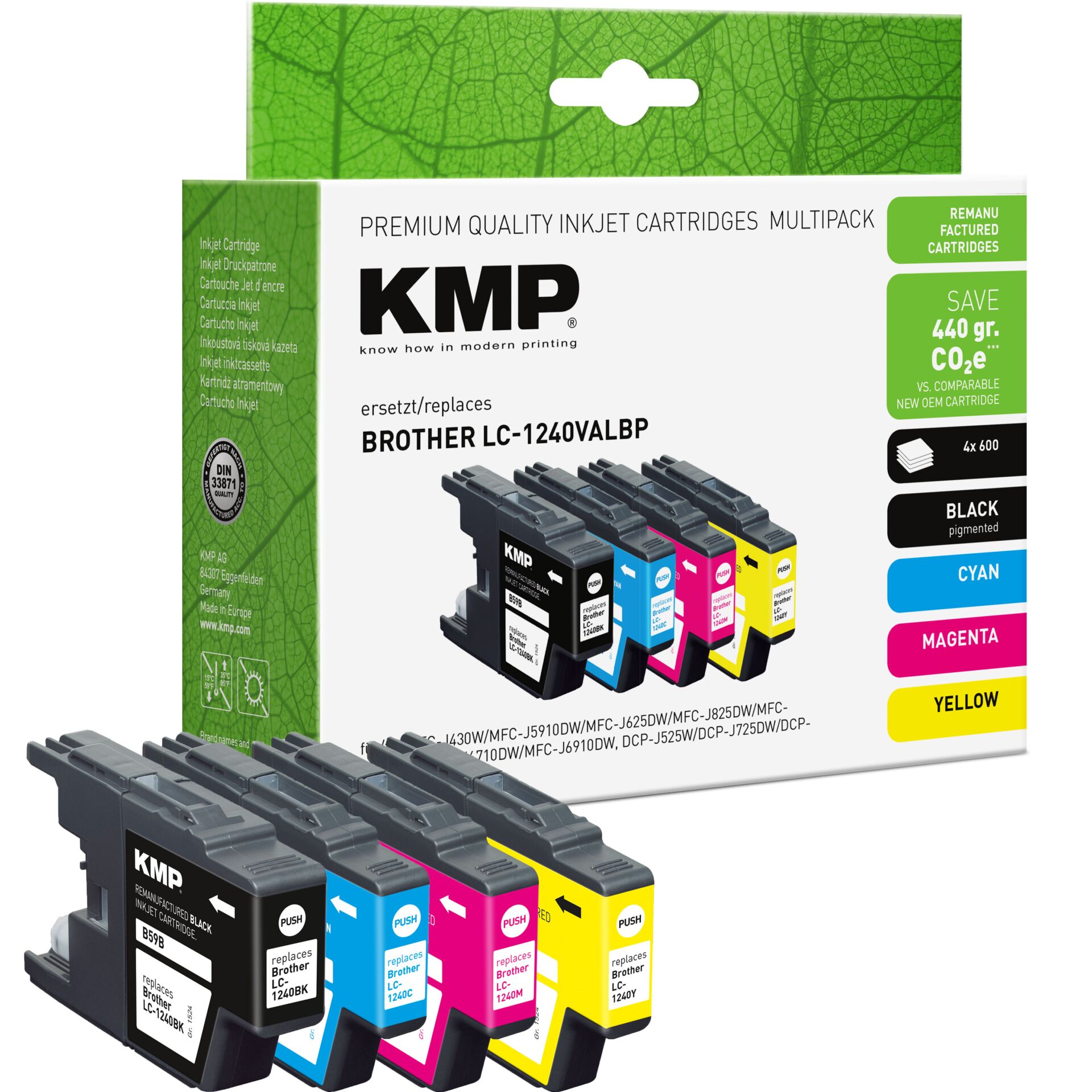 Computerausrüstung, Elektronik, Hardware, Adapter, QR Code, Tintenpatronen, Druckerpatronen, Kobaltfarben, Gelb Magenta Cyan, Multipack