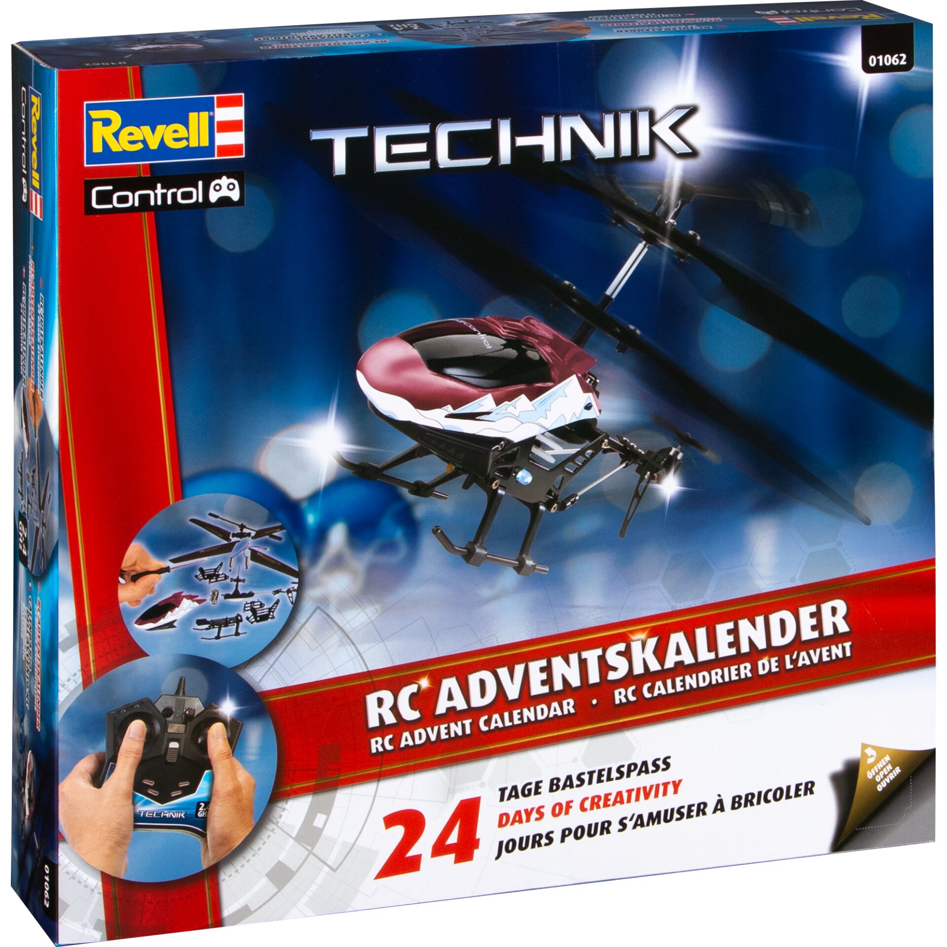 RC-Hubschrauber, Adventskalender, Technik, 24 Stück, Fernsteuerung