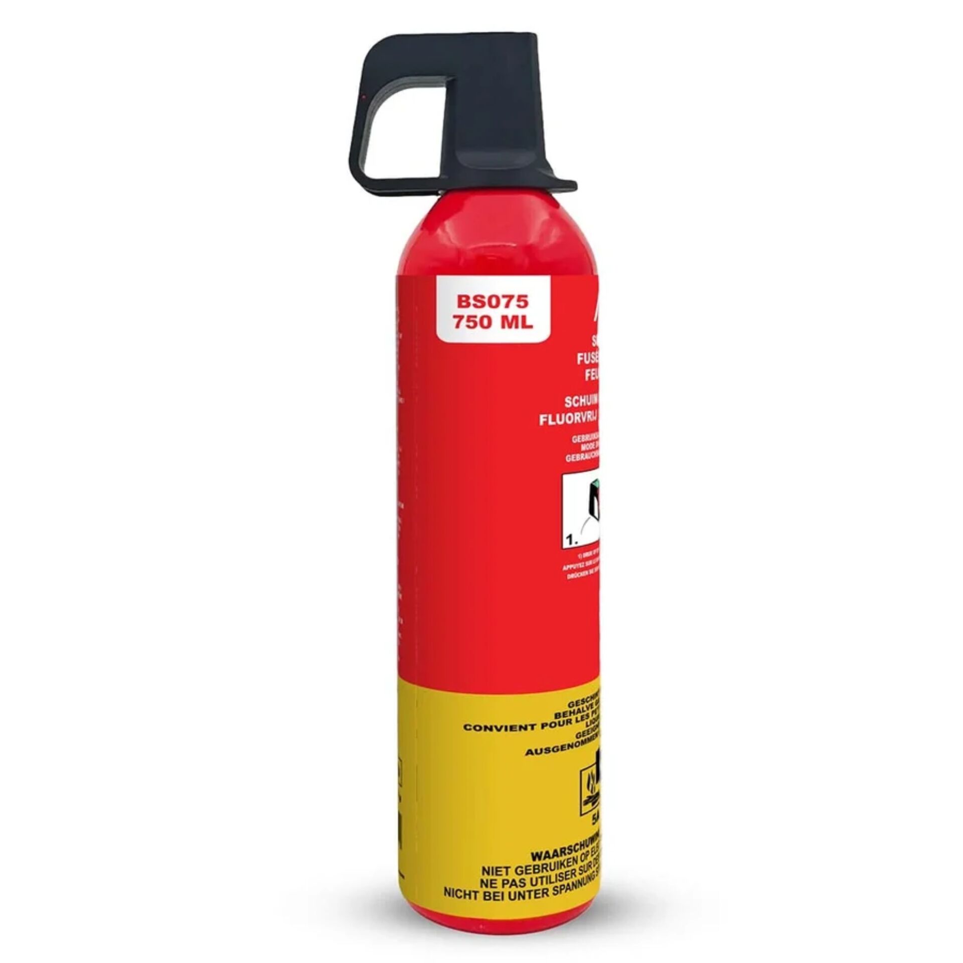 Feuerlöscher, 750 ml, rot, gelb, Sicherheitsgerät
