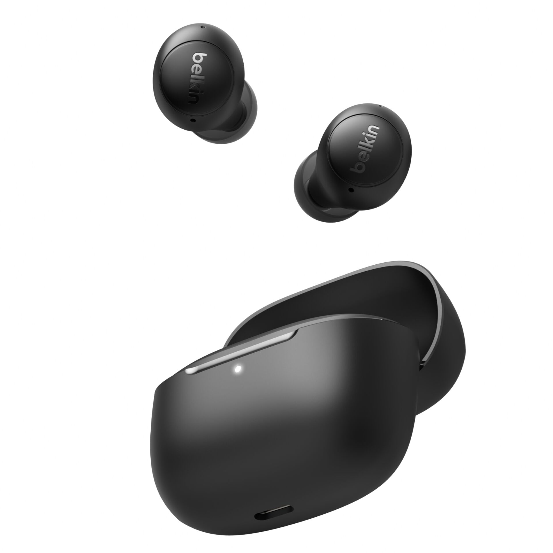 true wireless, in-ear, Ohrhörer, Ladecase, schwarz