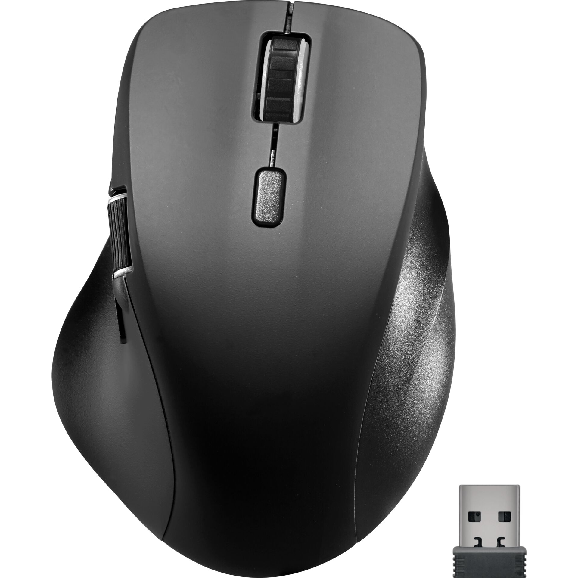 Maus, draadlos, USB, optischer Sensor, schwarz