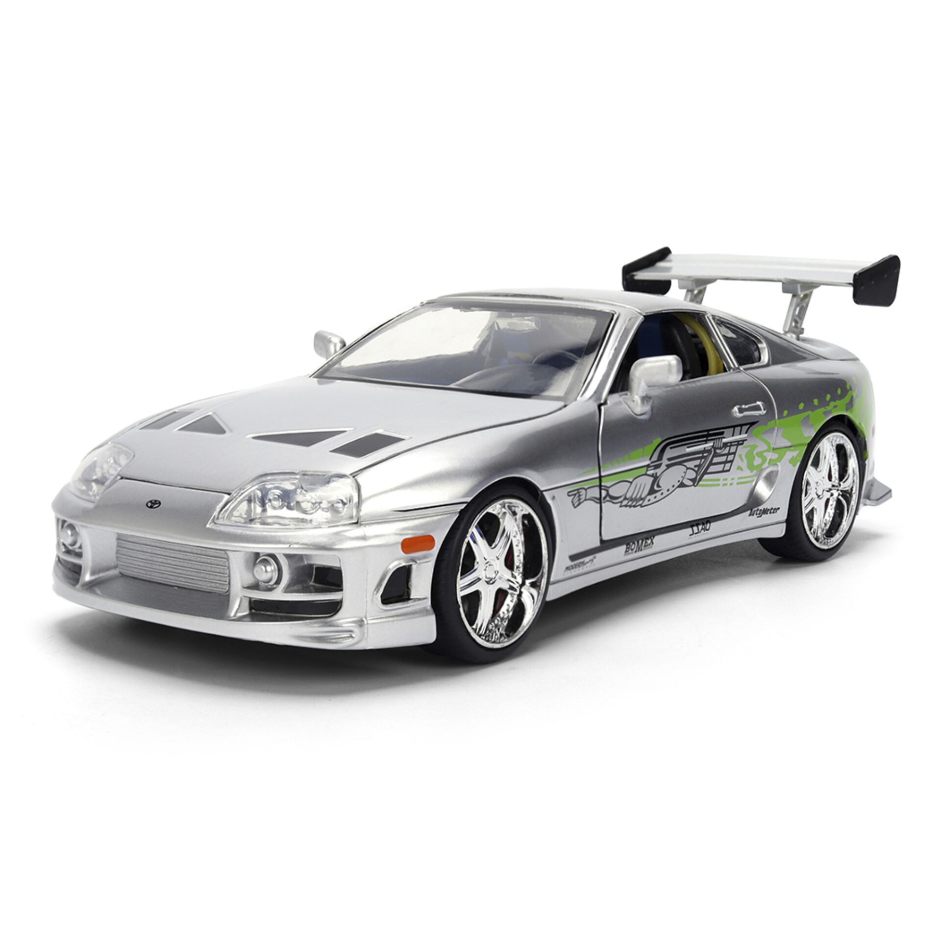 RC Car,  Spielzeugauto,  Silberfarbiges Auto,  Aufkleberdekor,  Heckspoiler