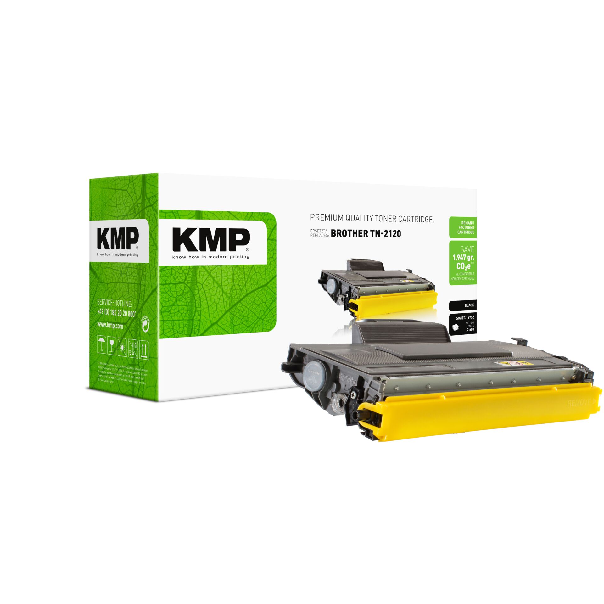Computerausrüstung, Elektronik, Hardware, Maschine, Tonerpatrone, Tonkassette, Gelb, Für Brother TN-2120, KMP Zubehör