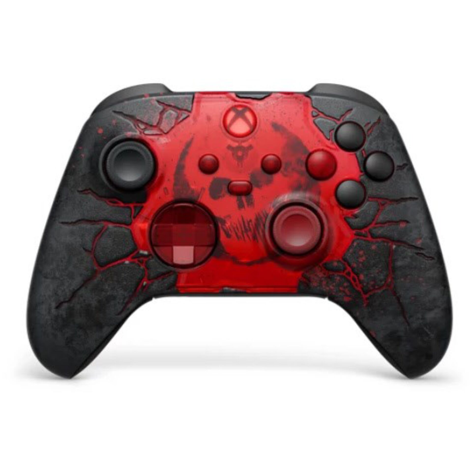 Controller, Gaming-Controller, Custom-Design, Rot-Schwarz, Gebrochene-Optik