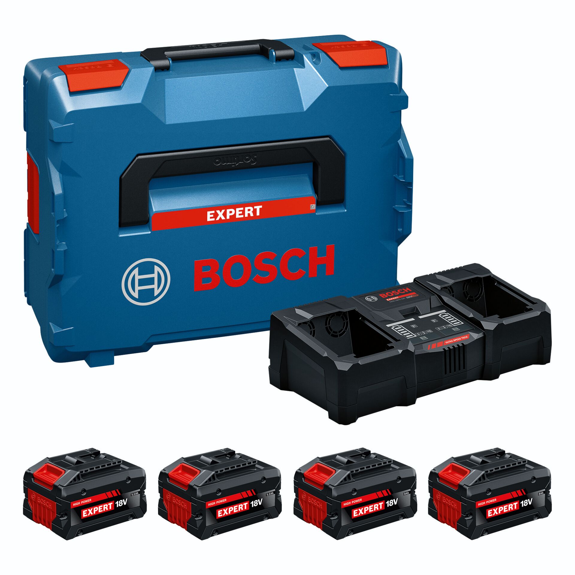 Koffer, Werkzeugkoffer, Bosch, Elektronik-Set, 18V Akkus