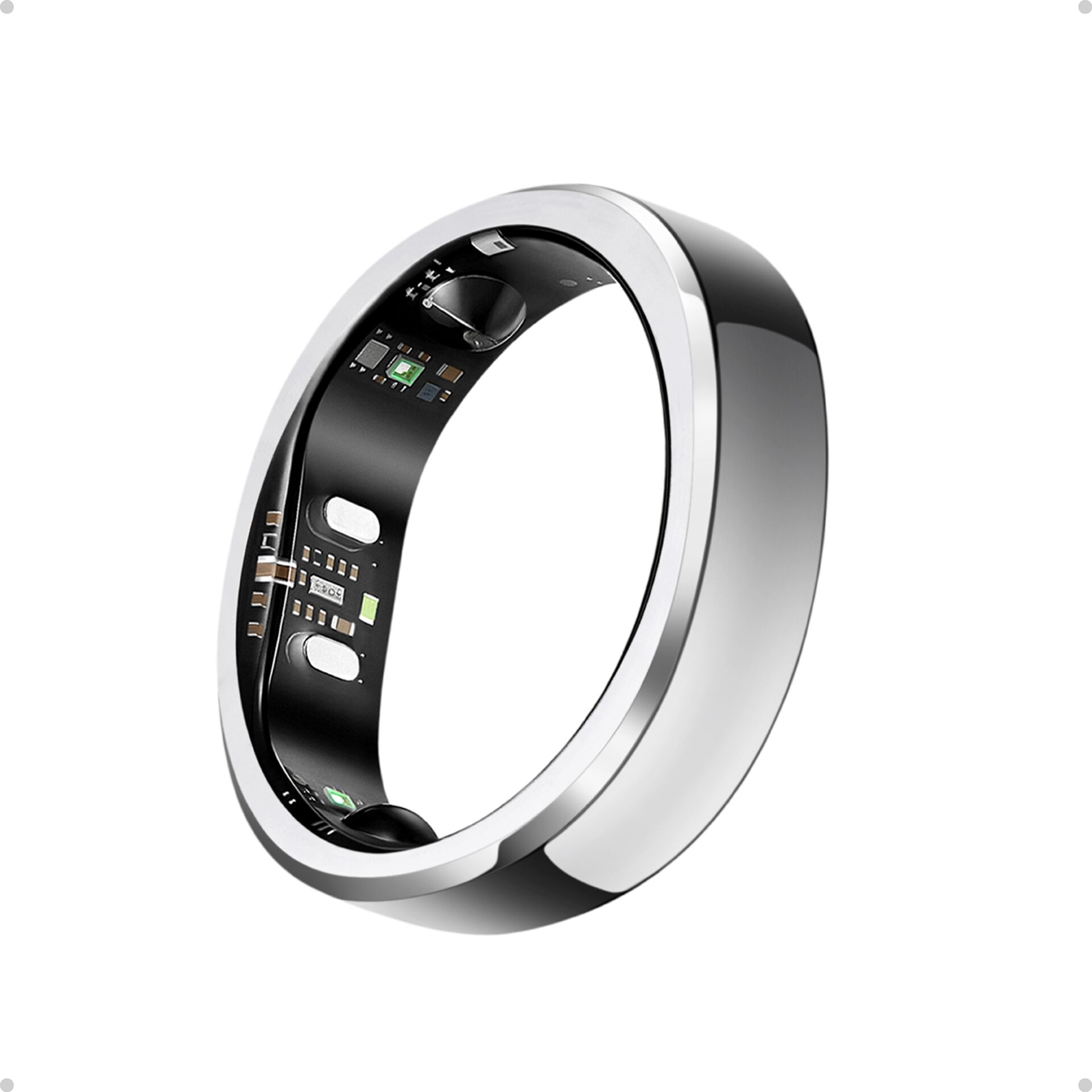 Ring, Smartwatch-Band, Metall, Chrom, Schaltkreis-Platine