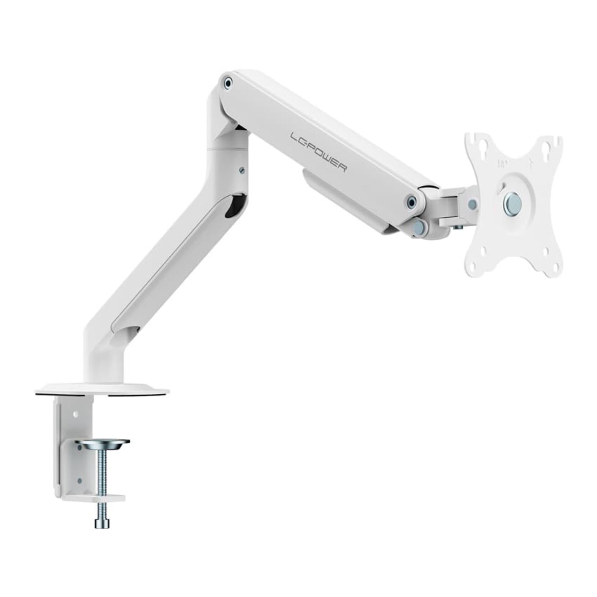monitor-arm, articulated, gas-spring, weiße, montage-befestigung