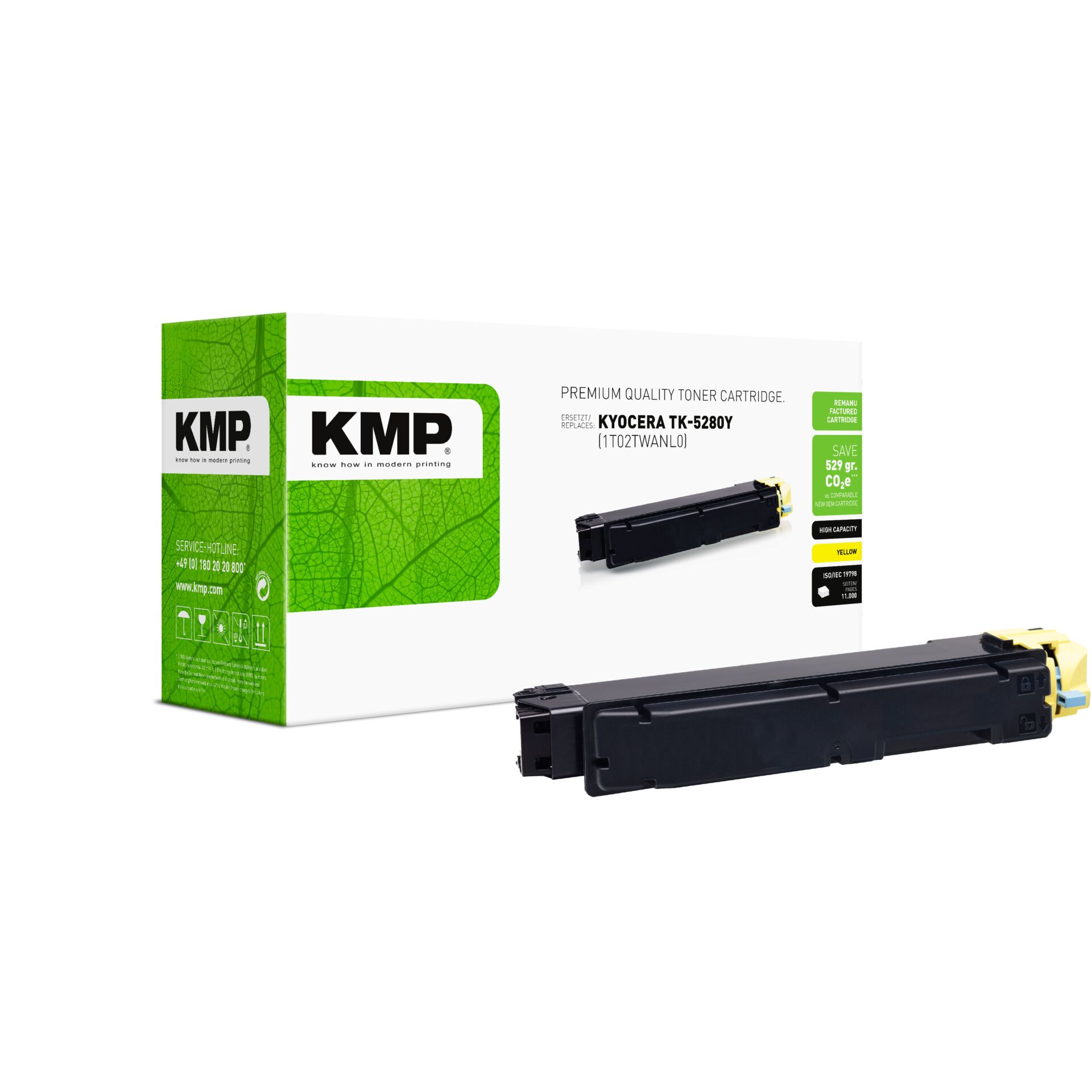Adapter, Elektronik, Computer-Ausrüstung, Computerausrüstung, Druckertoner, Lasertoner, Schwarzteer Cartridge, Kyocera TK-5280Y, Druckerzubehör
