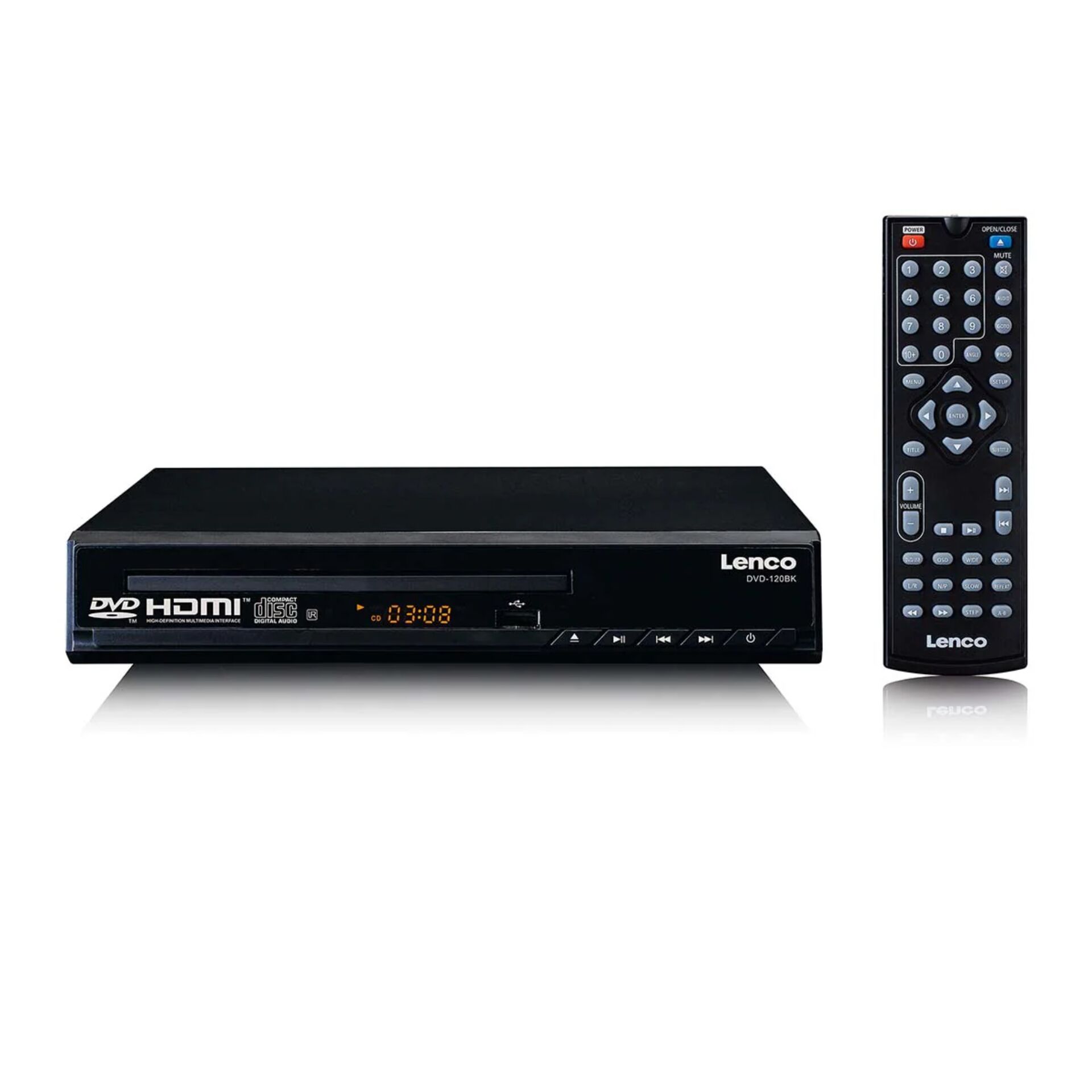 DVD-Player, HDMI, Fernbedienung, Schwarz, DVD