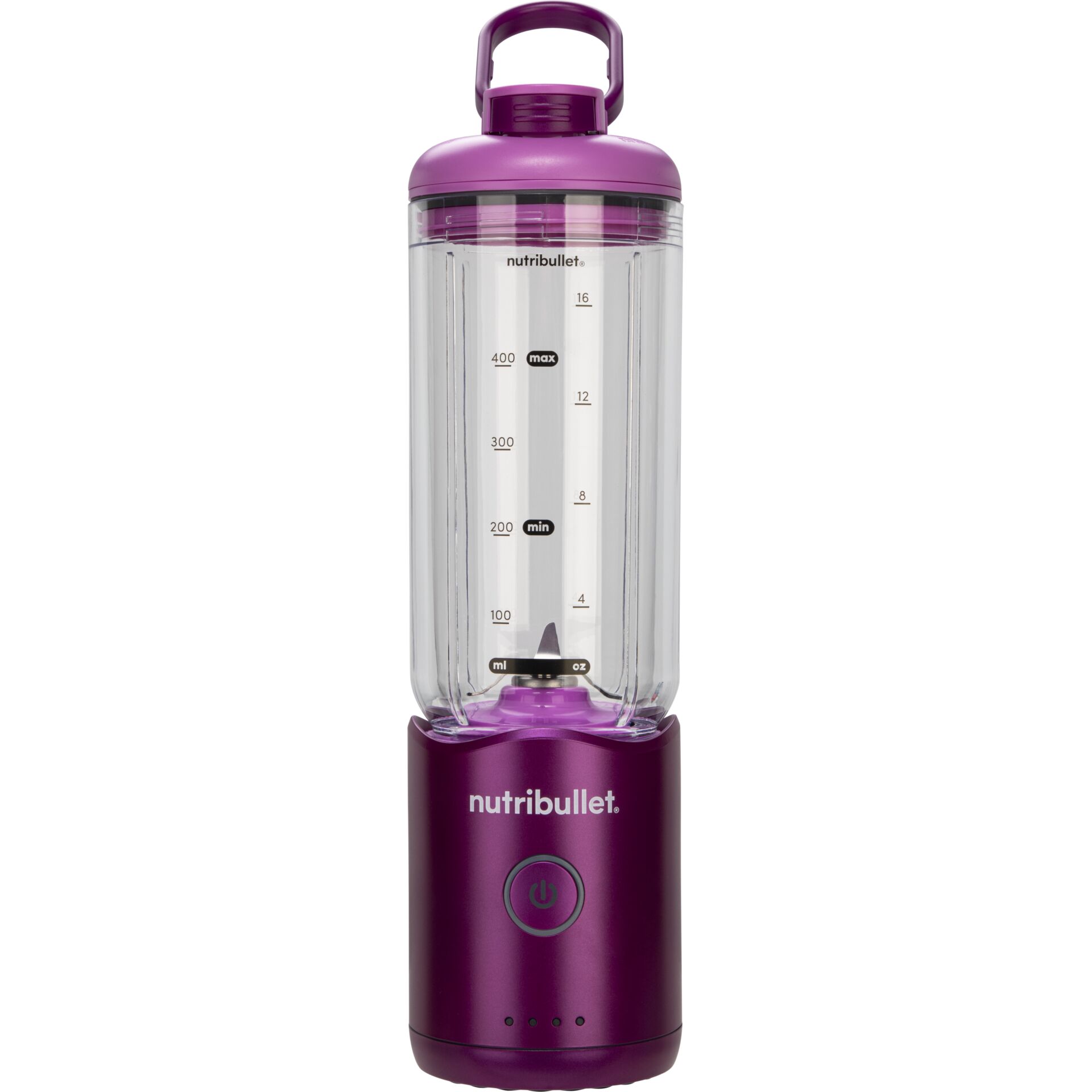 Trinkflasche, Mixer, Nutribullet, Durchsichtige Flasche, Magenta/Lila
