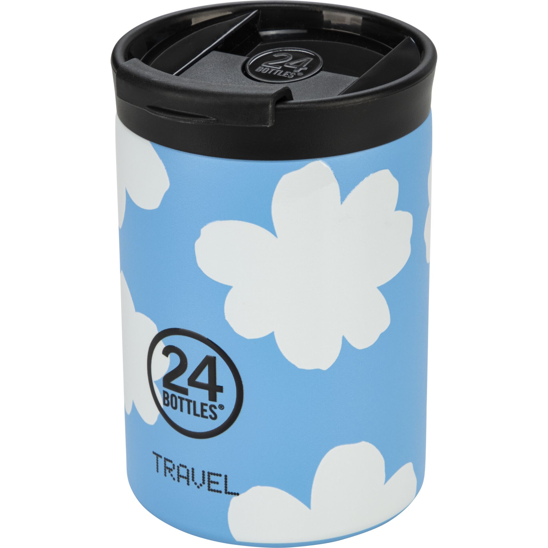 Travelbecher, Isoliert, Blau, Blumenmuster, 24 Bottles