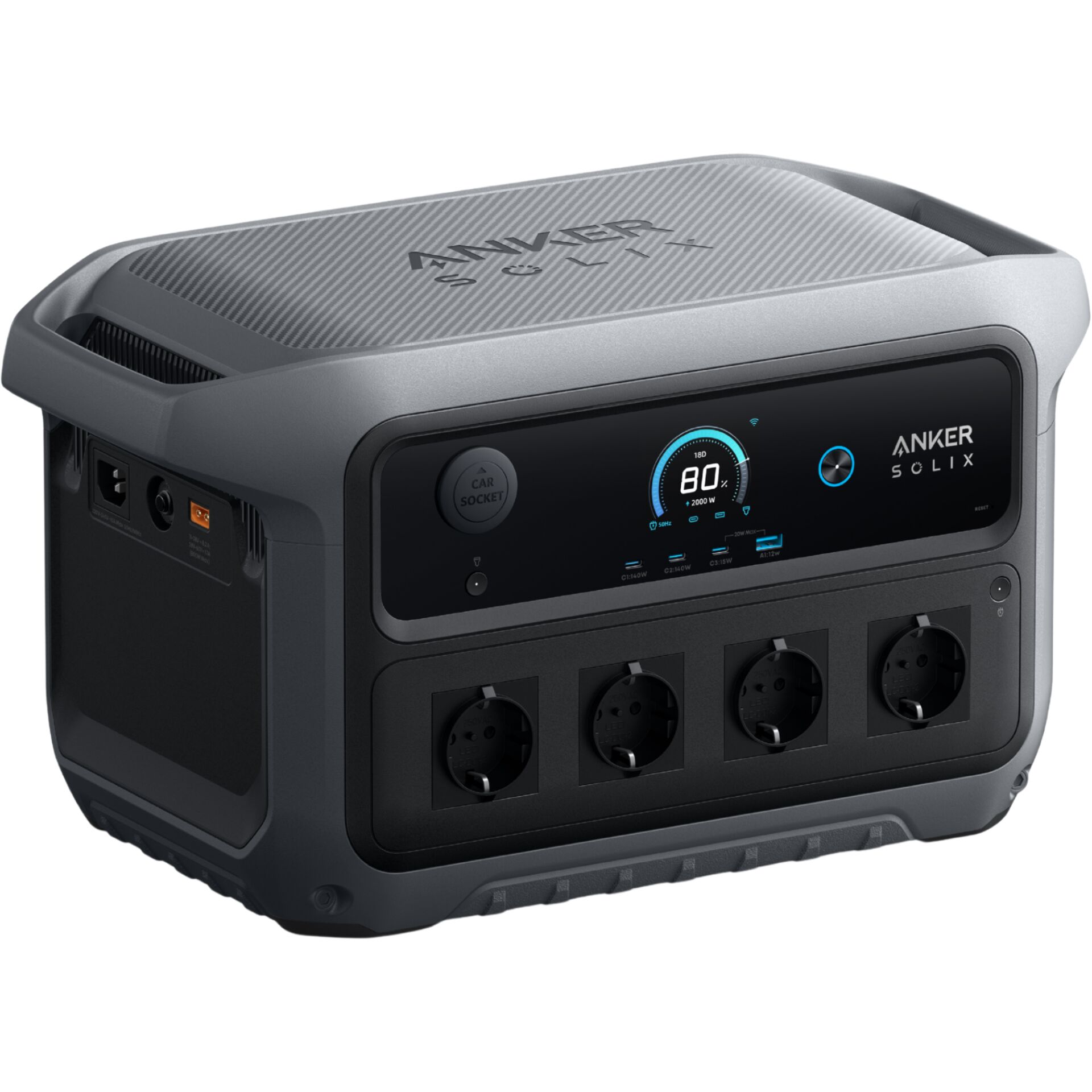 Power Station, Solar Generator, Multi-Outlet, USB-C, LCD Display