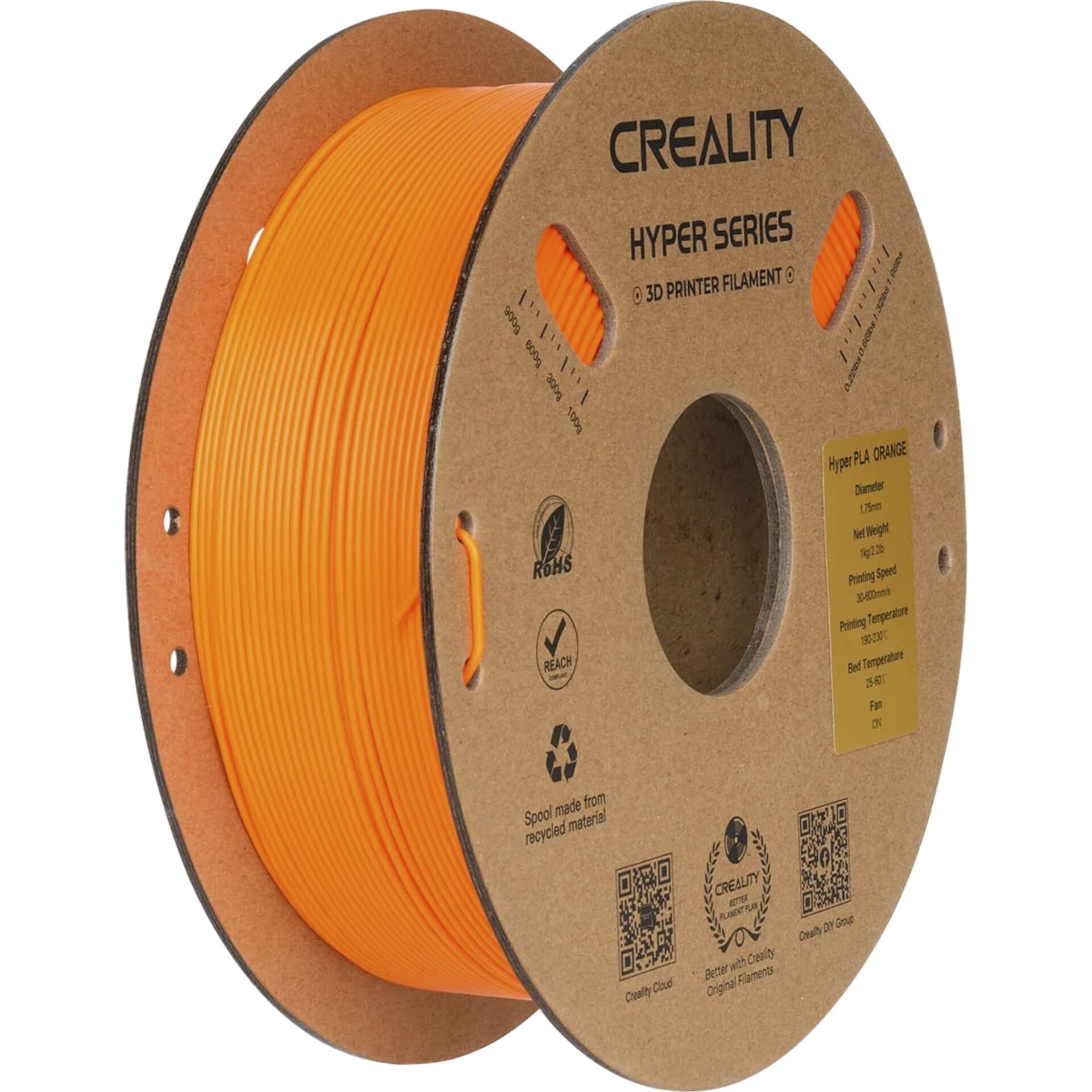 3D-Druck, Filament, Orange, PLA, Spule