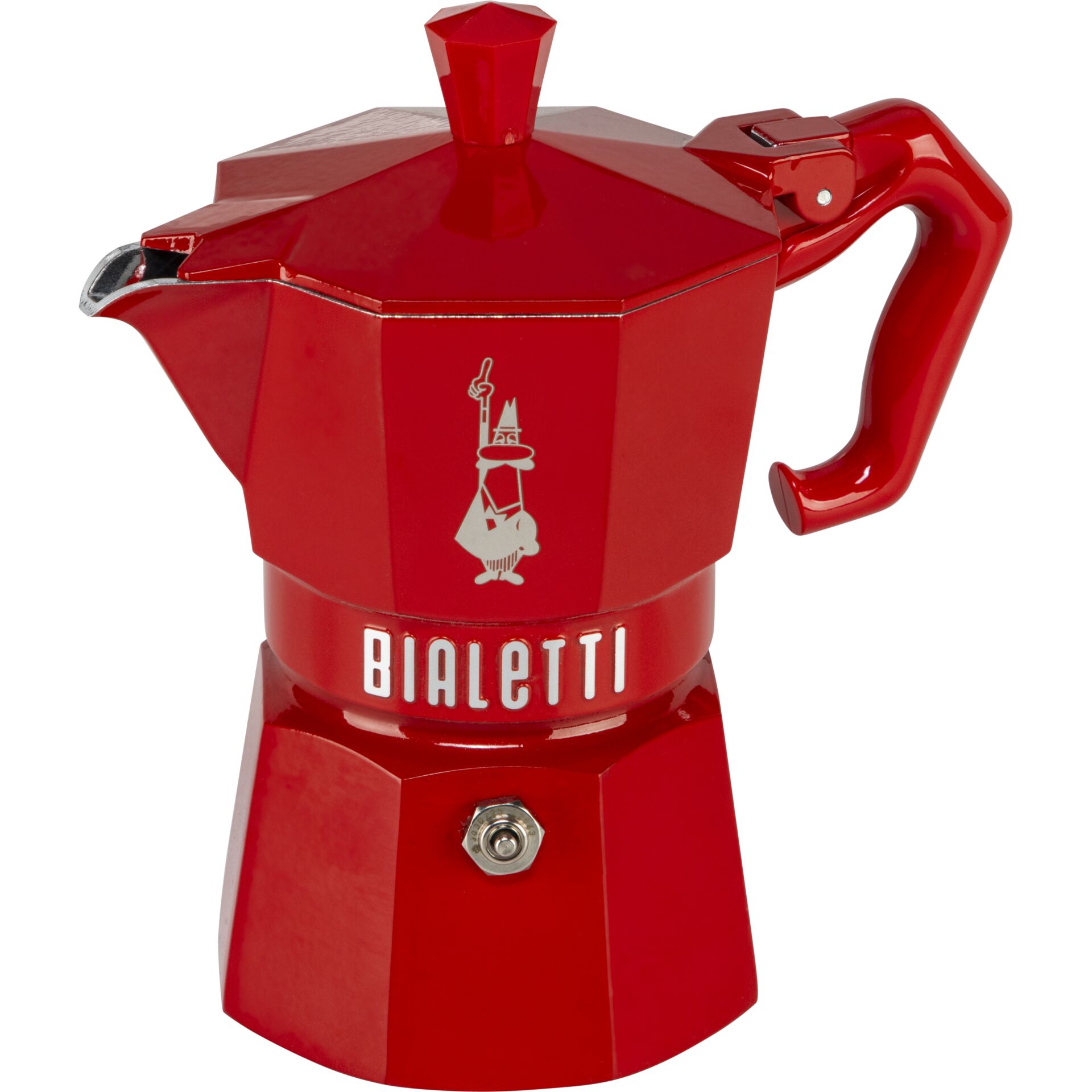 Kaffeemaschine, Mokka-Kocher, Rot, Metallic, Bialetti