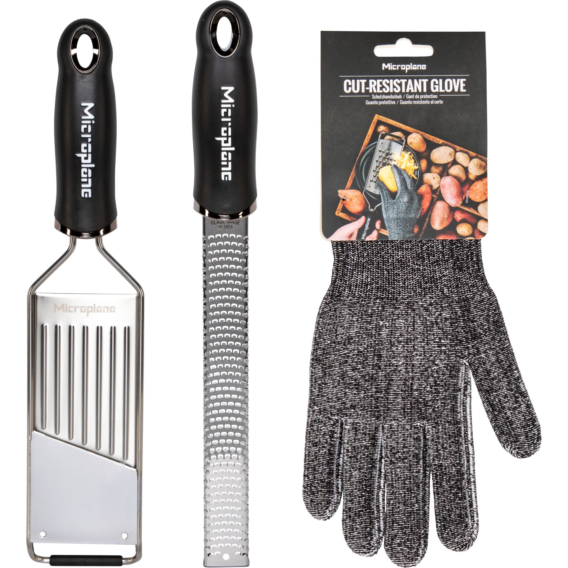 Küchenwerkzeug, Käse-Reibe, Schneidwerkzeug, Gartenhandschuh, Grillhandschuh
