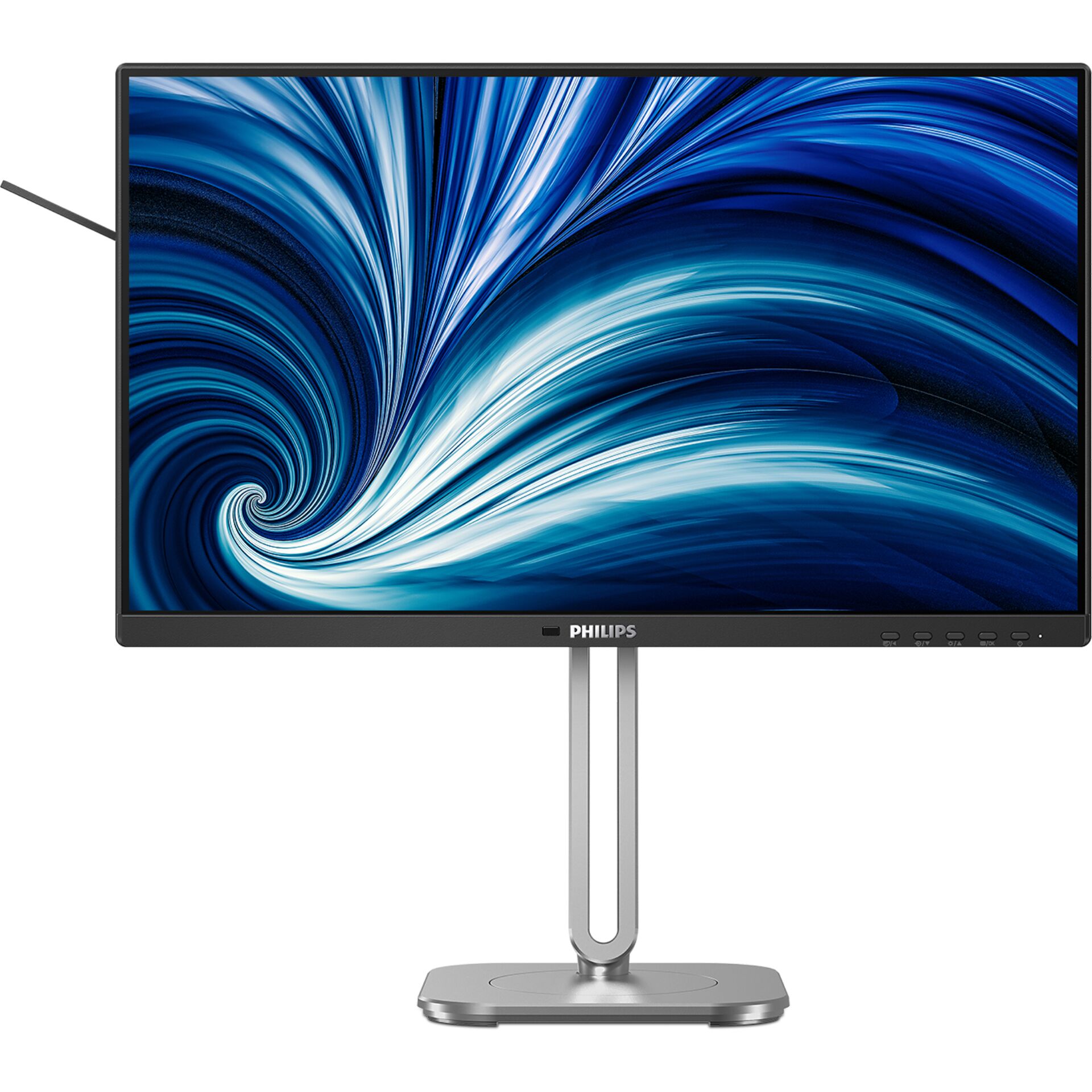 Monitor, Philips, LED, stativ, schwarz
