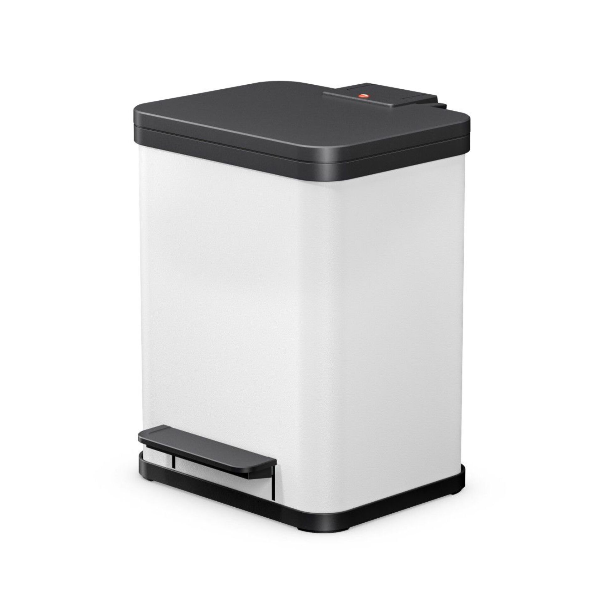 Abfalleimer, Pedalabfalleimer, Kunststoff, silber, schwarz