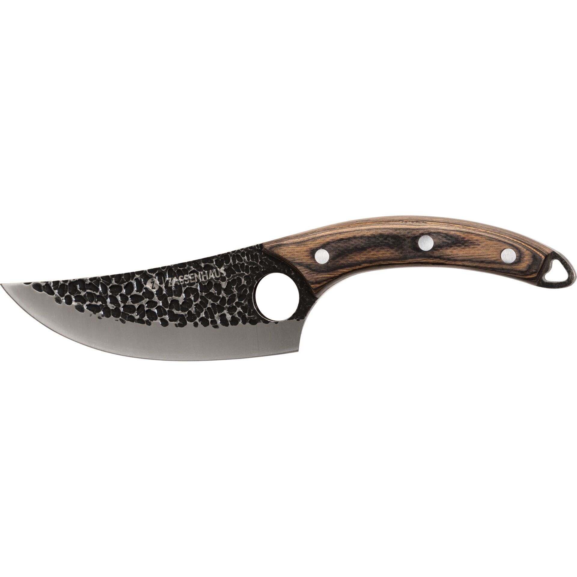 Taschenmesser, Holzgriff, Messer mit Widerhaken?