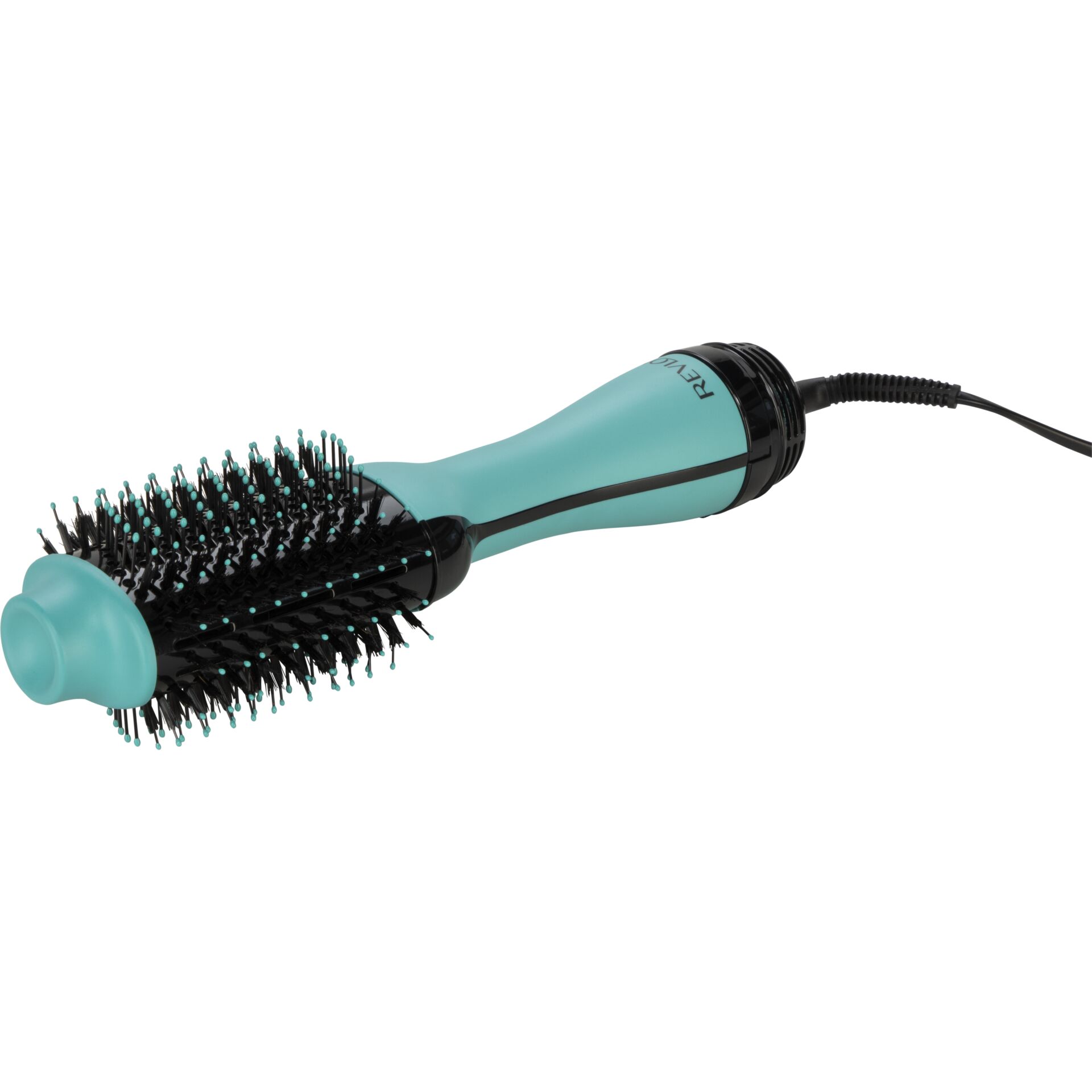 Haarbürste, Elektrisch, Türkis, Nylonborsten, Spiralkabel