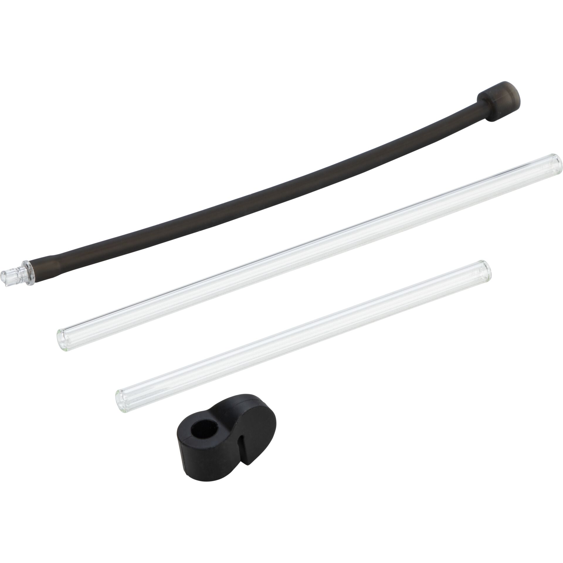 Glasröhre, Adapter, schwarzer Stab, Lichtrohr