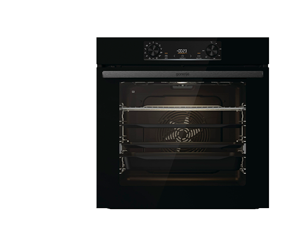Backofen, Elektrischer Ofen, Schwarz, Türe mit Glas, Natürliches Lichtbelüftung
