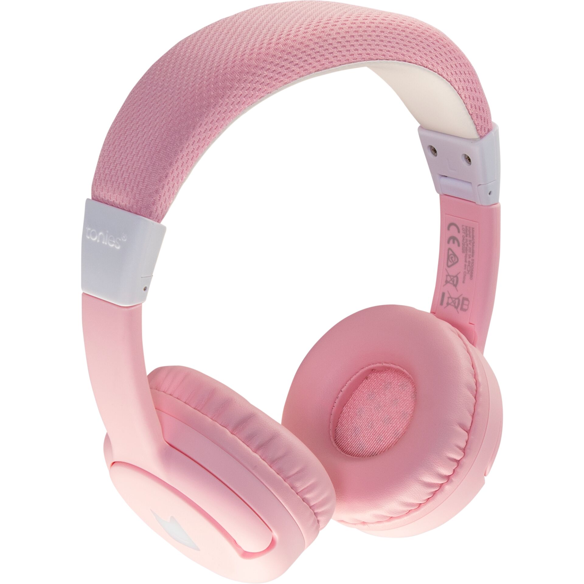 kinderkopfhörer, drahtlos, over-ear, rosa, mesh-oberfläche