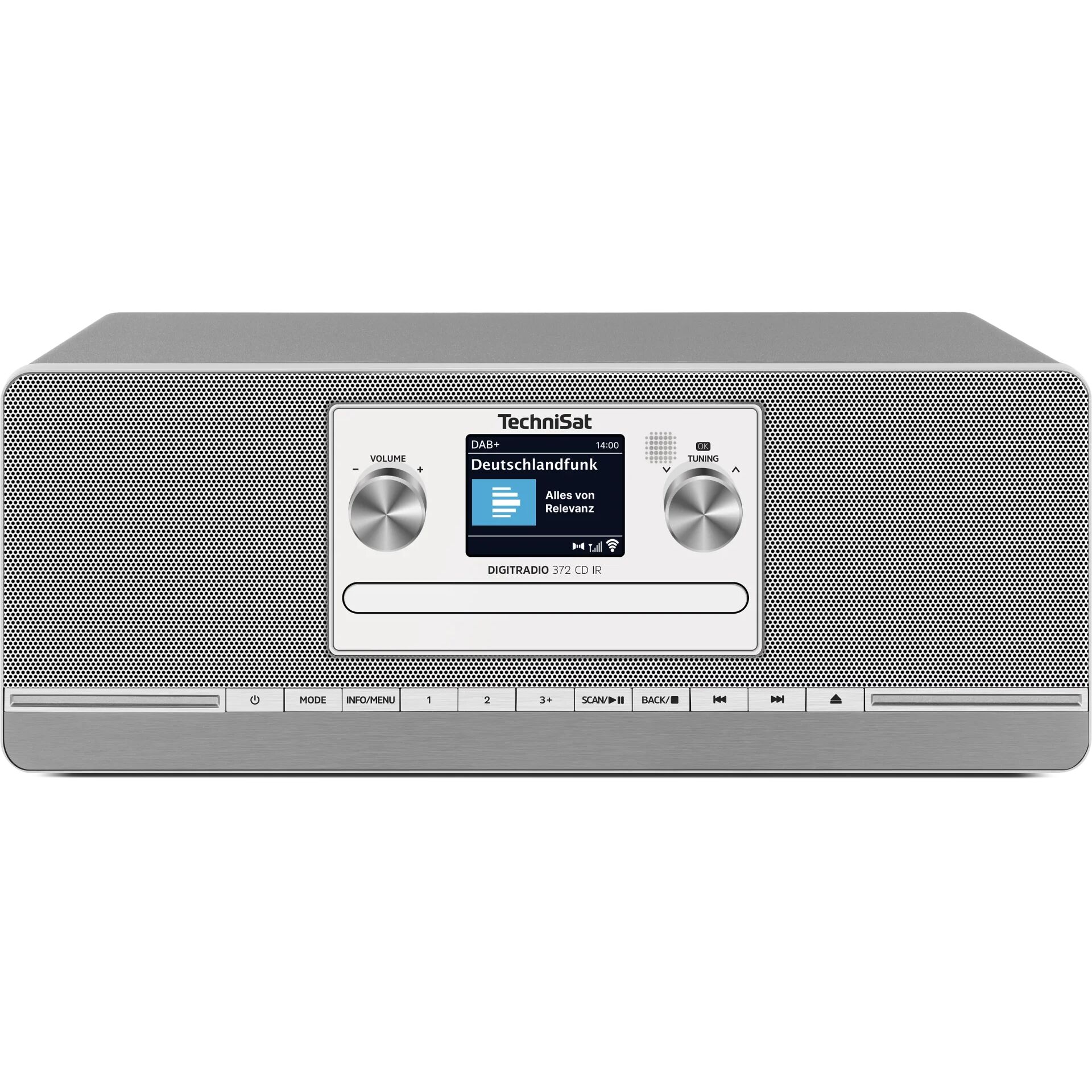 HiFi, Radio, Audioplayer, Silber, Digitalanzeige